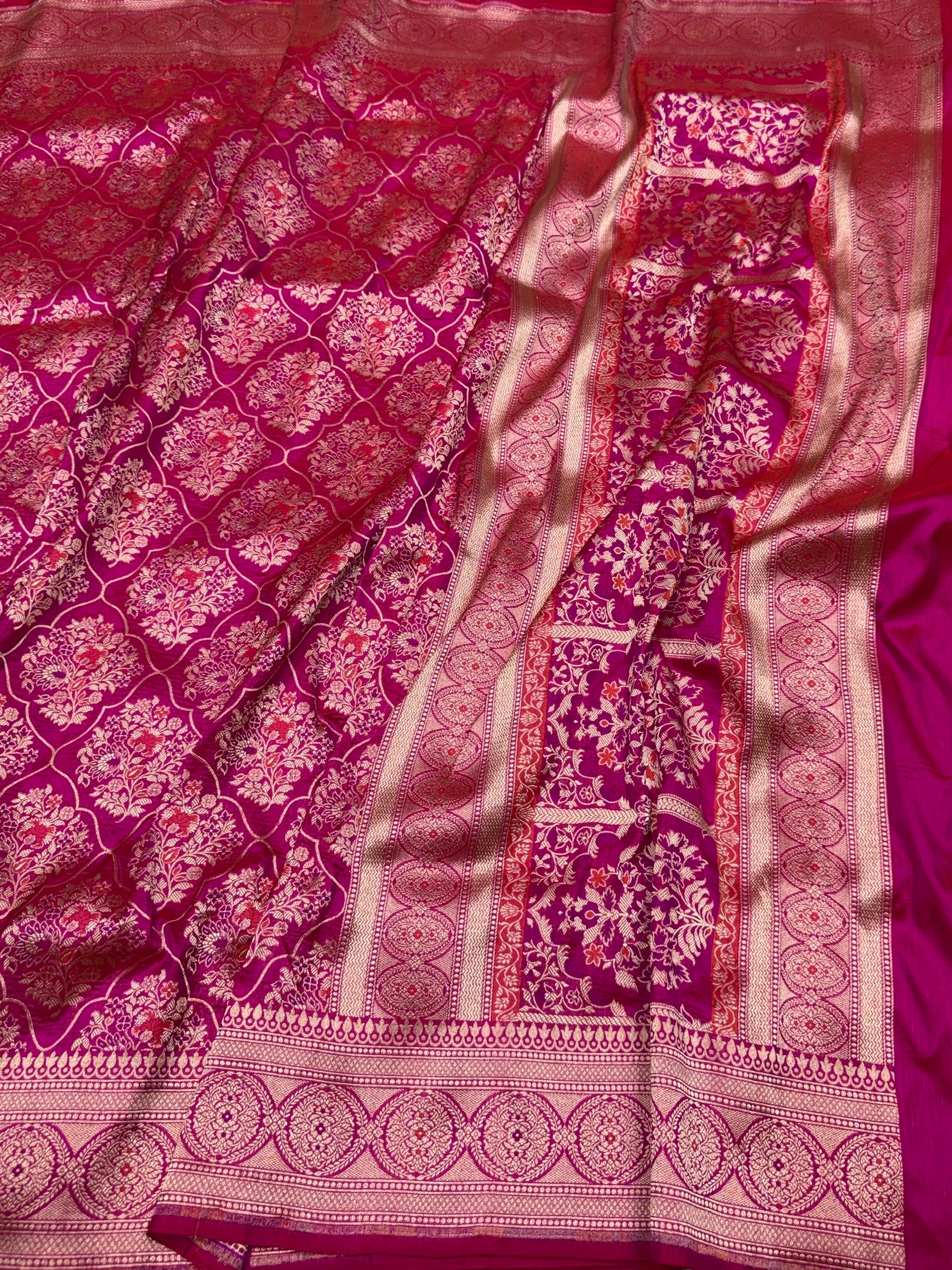 Banarasi Minakari Pure Katan Silk Saree - Image 3