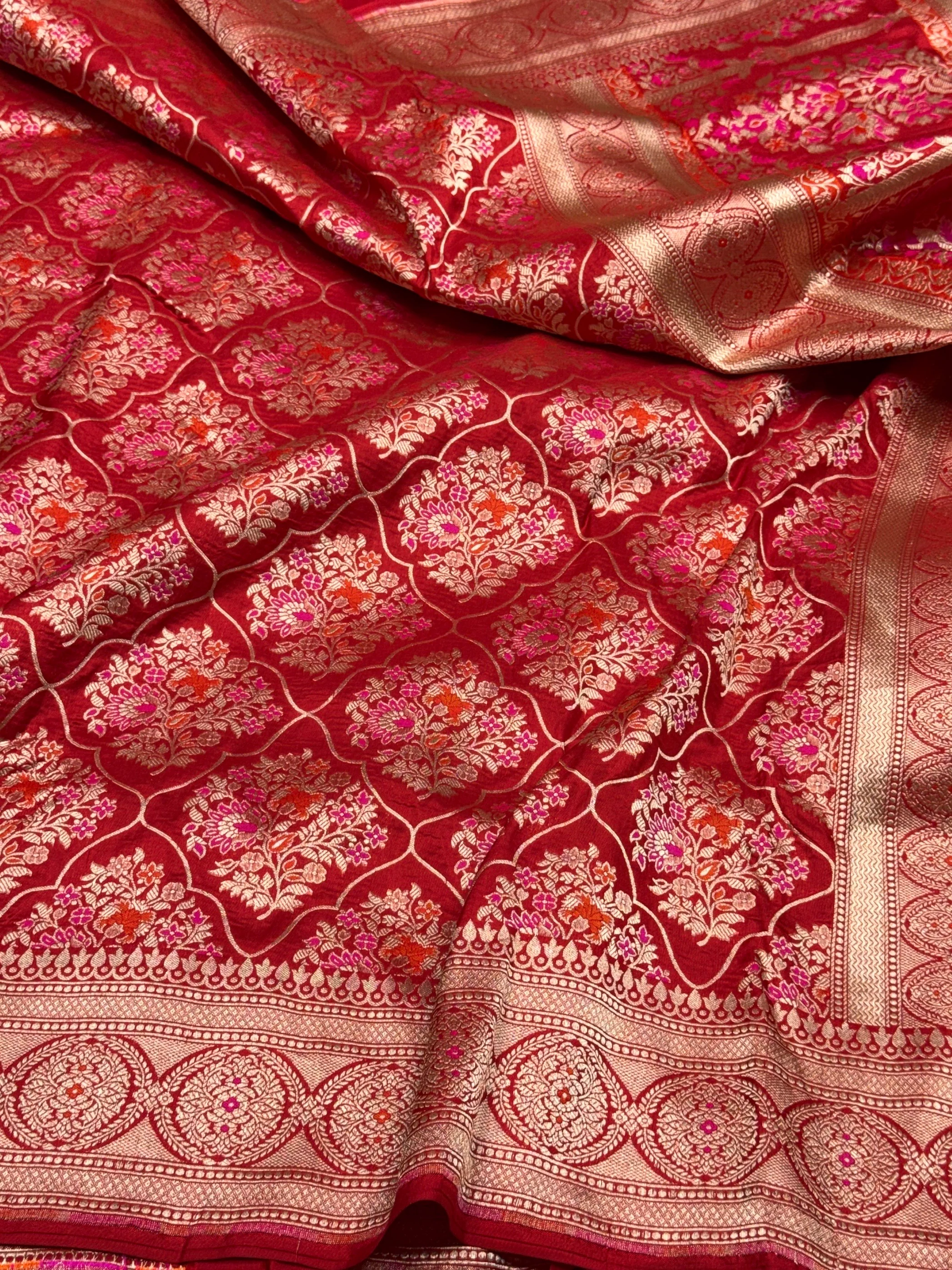 Banarasi Minakari Pure Katan Silk Saree - Image 4