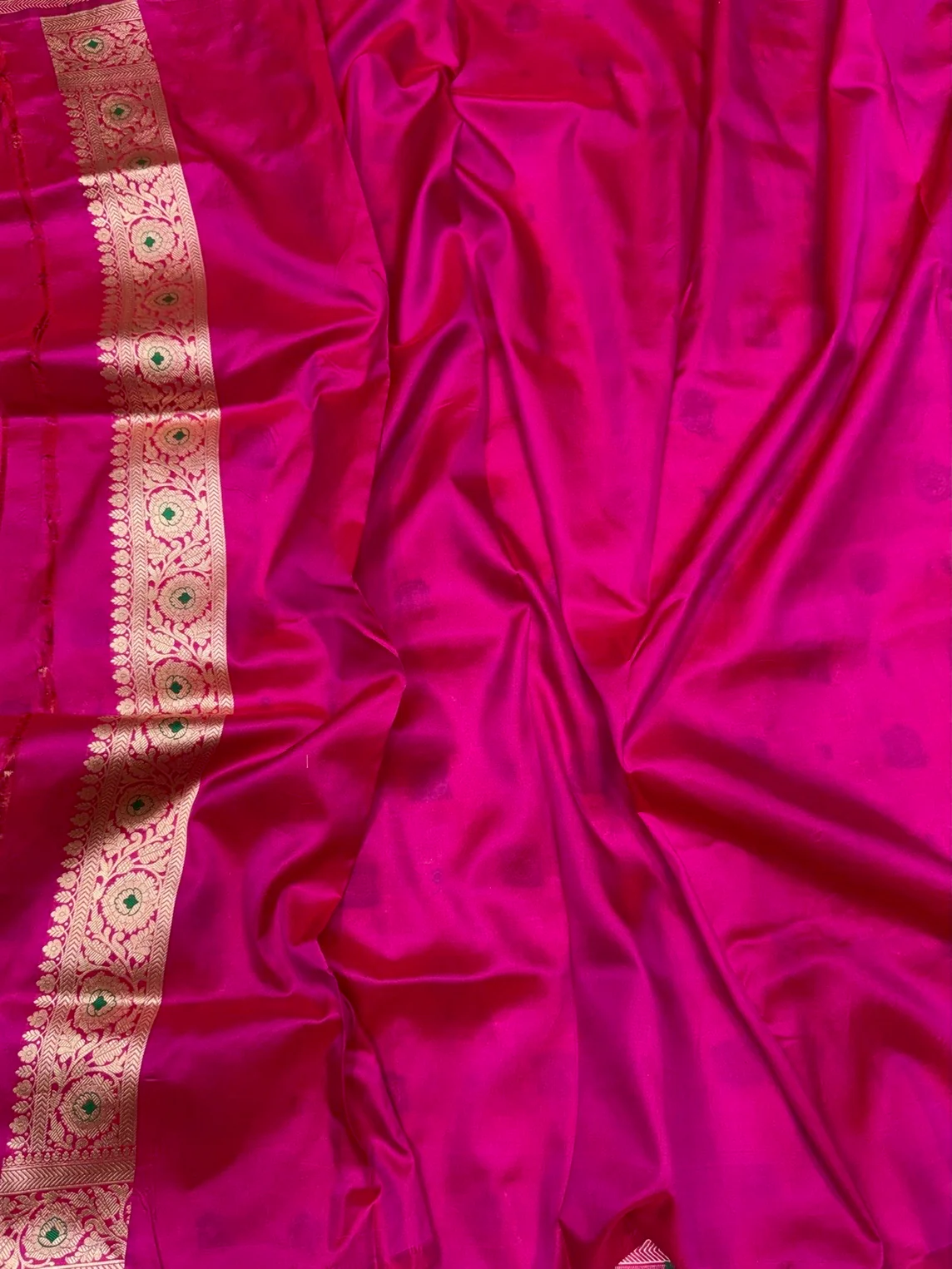 Rani Pink Banarasi Minakari Pure Katan Silk Saree Pure Silk - Image 2