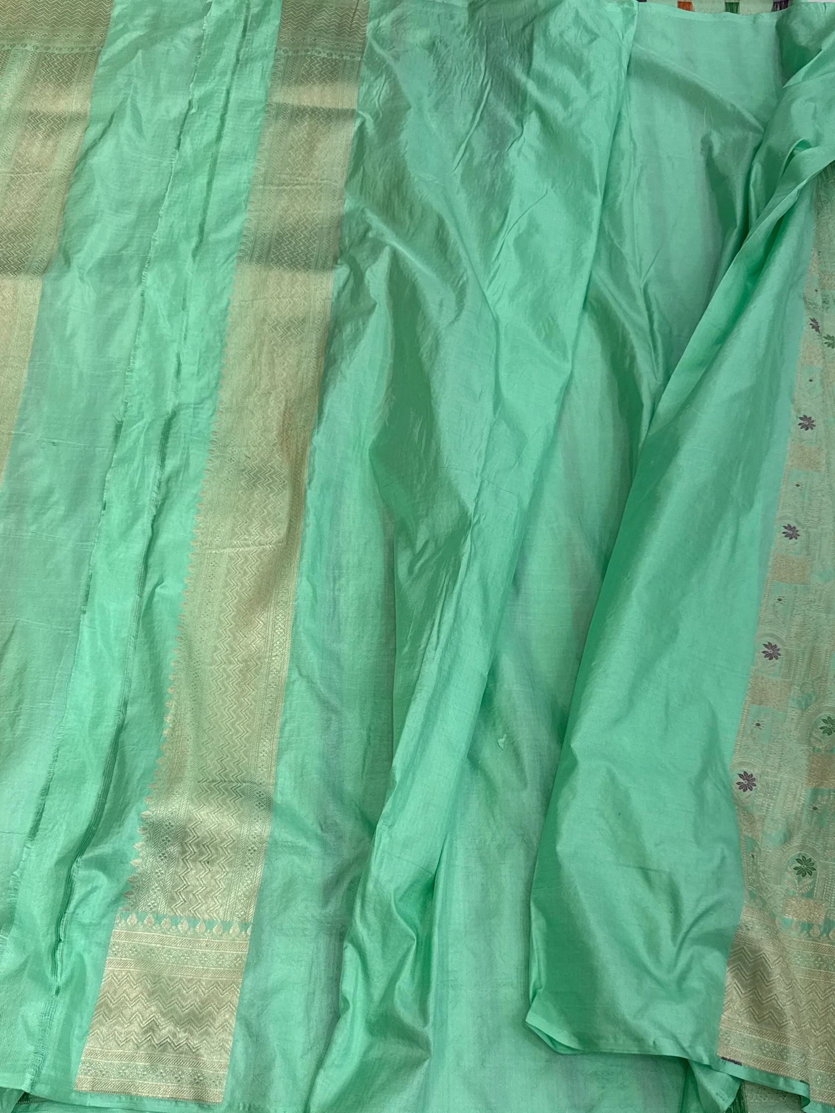 Banarasi Minakari Pure Silk Brocade Saree | 100% Pure Katan Silk - Image 11