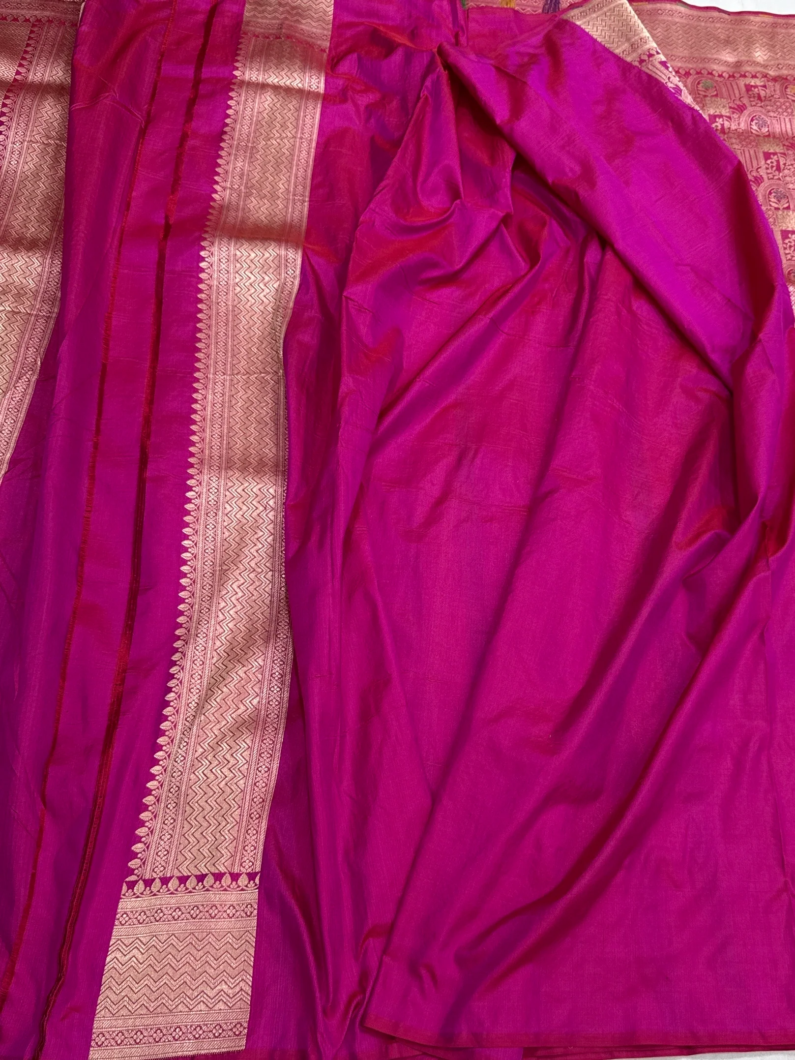 Banarasi Minakari Pure Silk Brocade Saree | 100% Pure Katan Silk - Image 23
