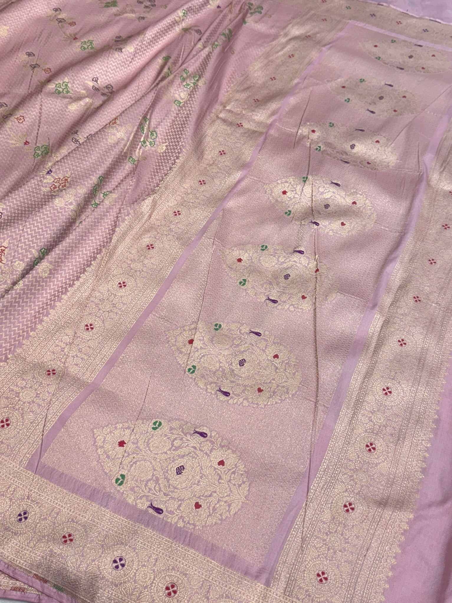 Banarasi Minakari Pure Katan Silk Brocade Saree – Rich Traditional Brocade Weave - Image 15