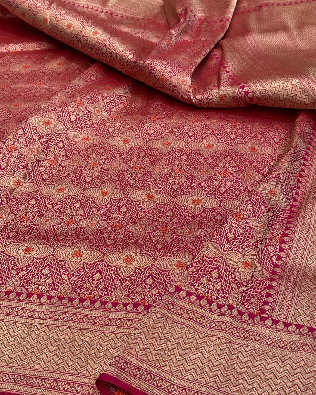 Banarasi Minakari Pure Katan Silk Brocade Saree – Rich Traditional Brocade Weave