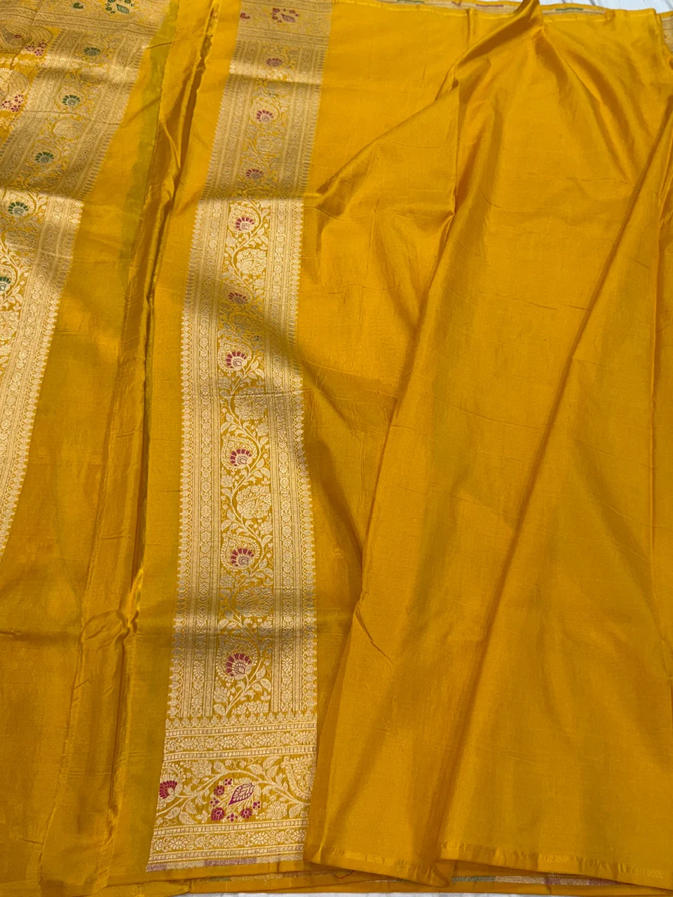 Banarasi Minakari Pure Katan Silk Saree | Pure Silk | Minakari Work | Cutwork Technique | Banarasi Katan Silk Saree - Image 14