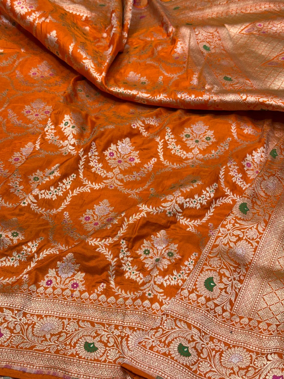 Banarasi Minakari Pure Katan Silk Saree | Pure Silk | Minakari Work | Cutwork Technique | Banarasi Katan Silk Saree