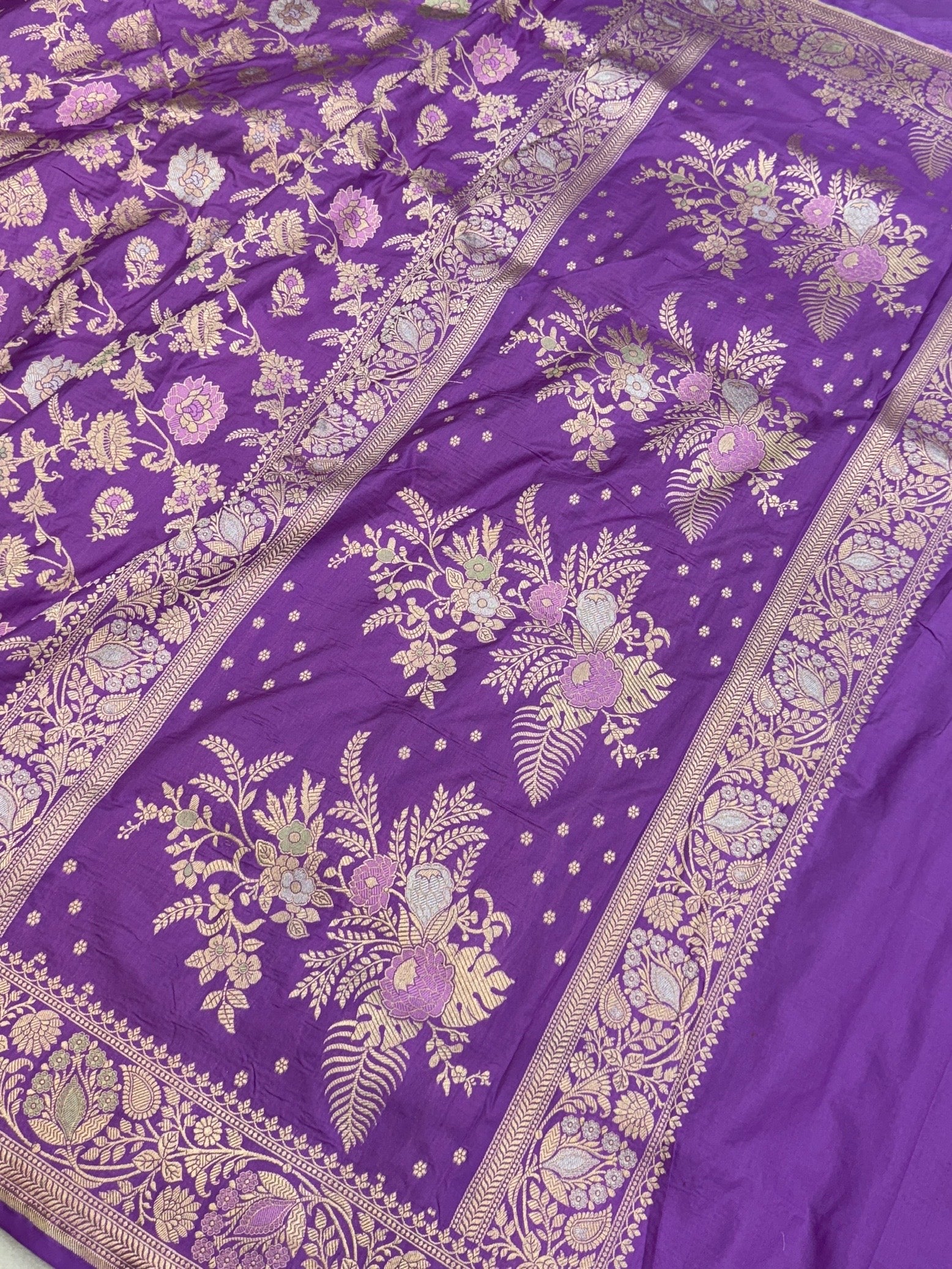 Banarasi Minakari Pure Katan Silk Saree | Pure Silk | Minakari Work | Cutwork Technique | Banarasi Katan Silk Saree - Image 6