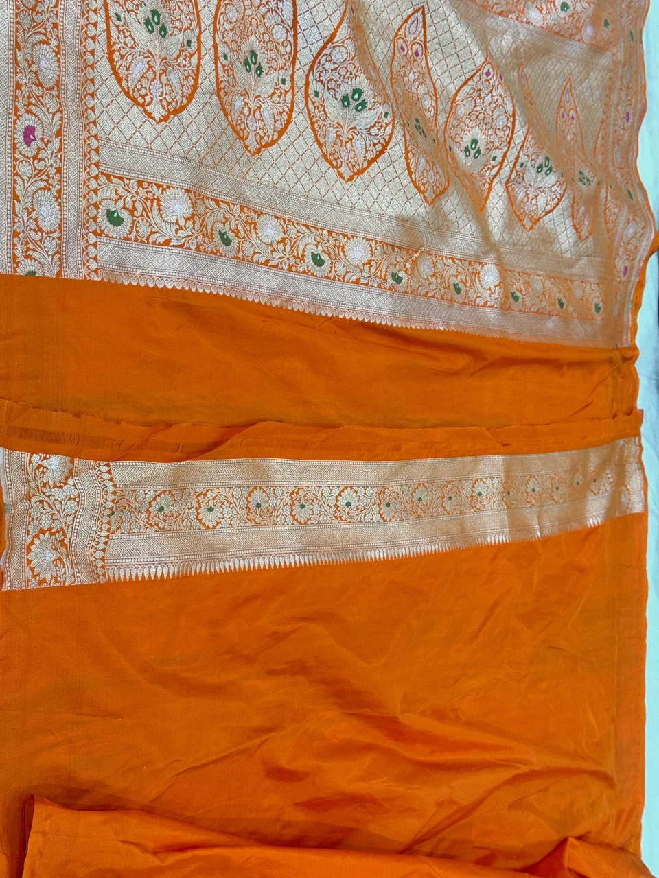 Banarasi Minakari Pure Katan Silk Saree | Pure Silk | Minakari Work | Cutwork Technique | Banarasi Katan Silk Saree - Image 3