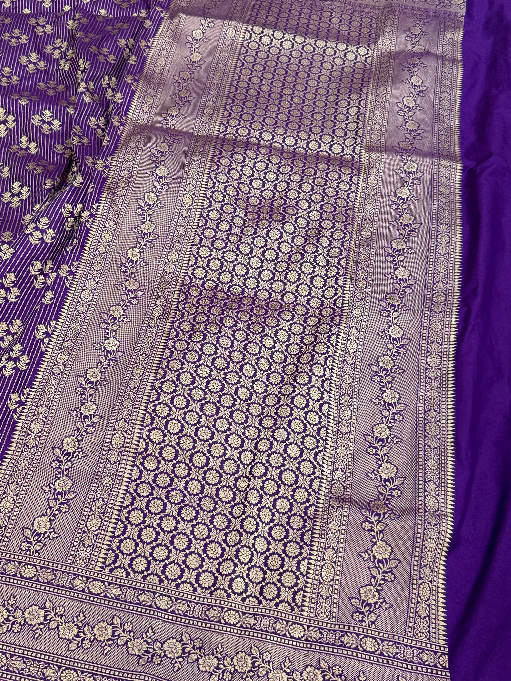 Banarasi Pure Katan Silk Saree | Pure Silk | Cutwork Technique | Banarasi Katan Silk Saree - Image 17
