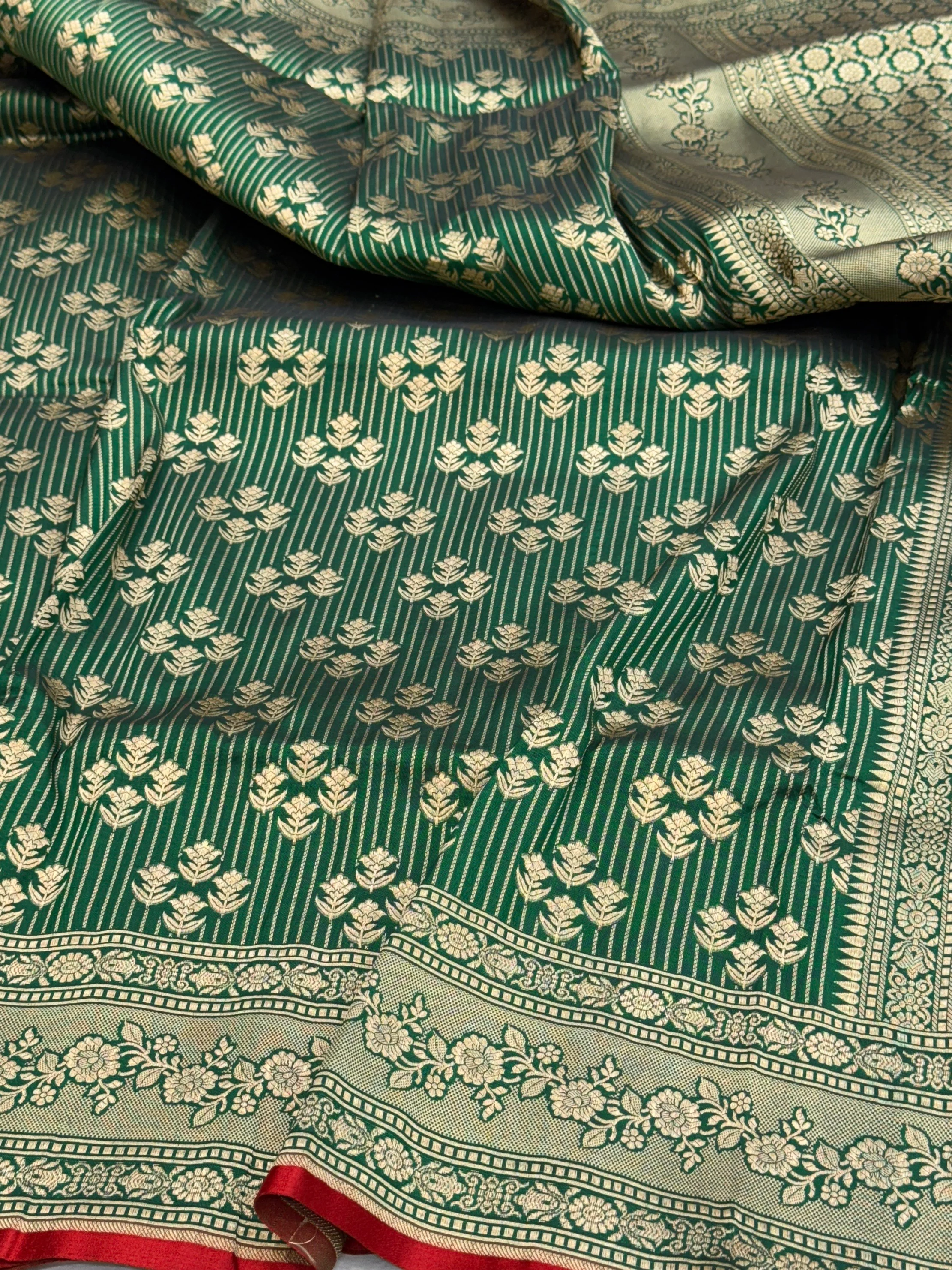 Banarasi Pure Katan Silk Saree | Pure Silk | Cutwork Technique | Banarasi Katan Silk Saree - Image 24