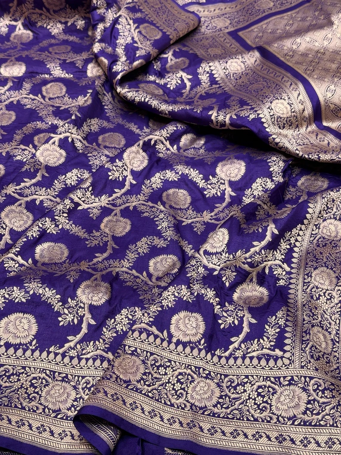 Banarasi Pure Katan Silk Saree | Pure Silk | Cutwork Technique | Banarasi Katan Silk Saree - Image 10