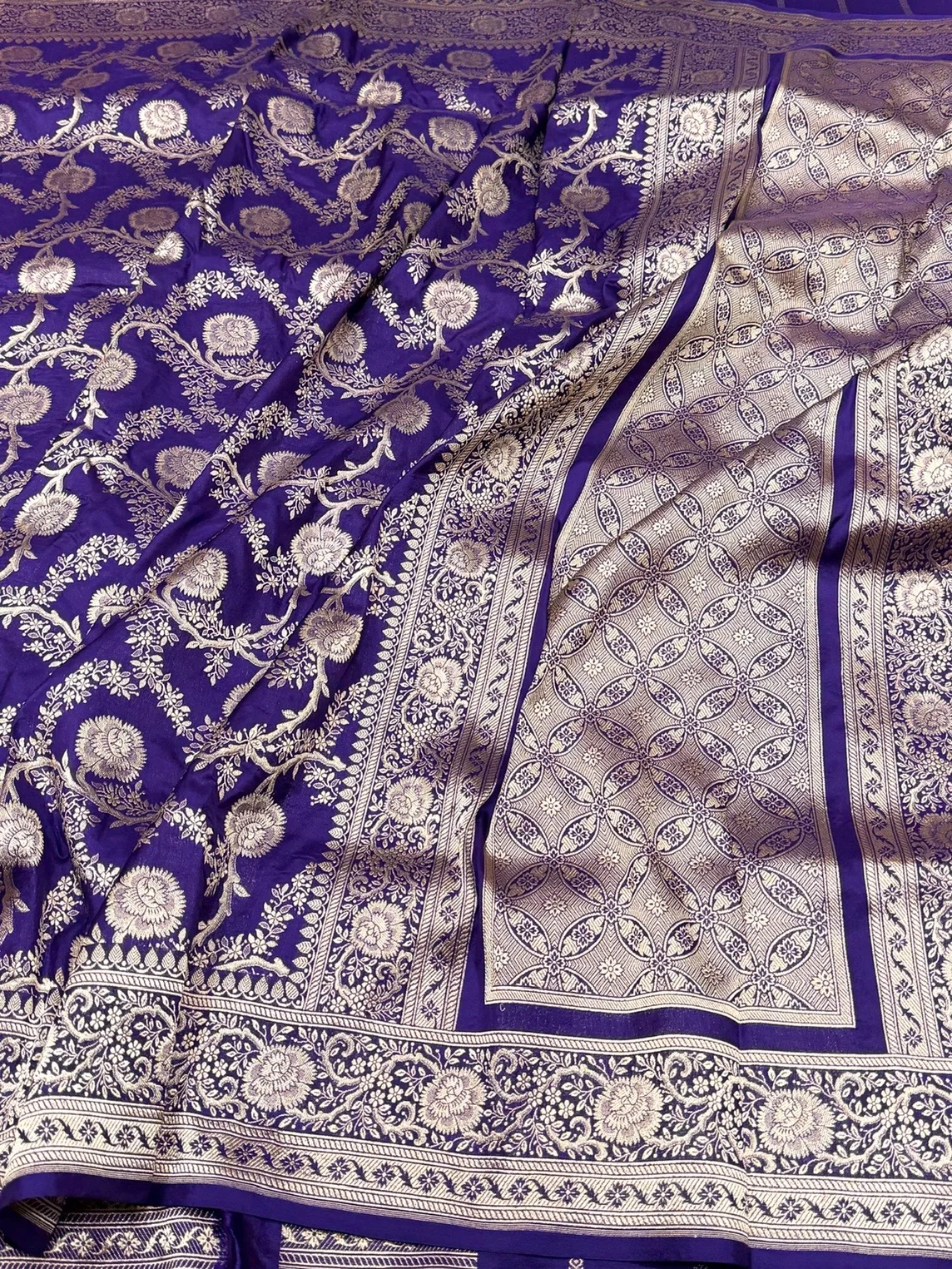 Banarasi Pure Katan Silk Saree | Pure Silk | Cutwork Technique | Banarasi Katan Silk Saree - Image 12