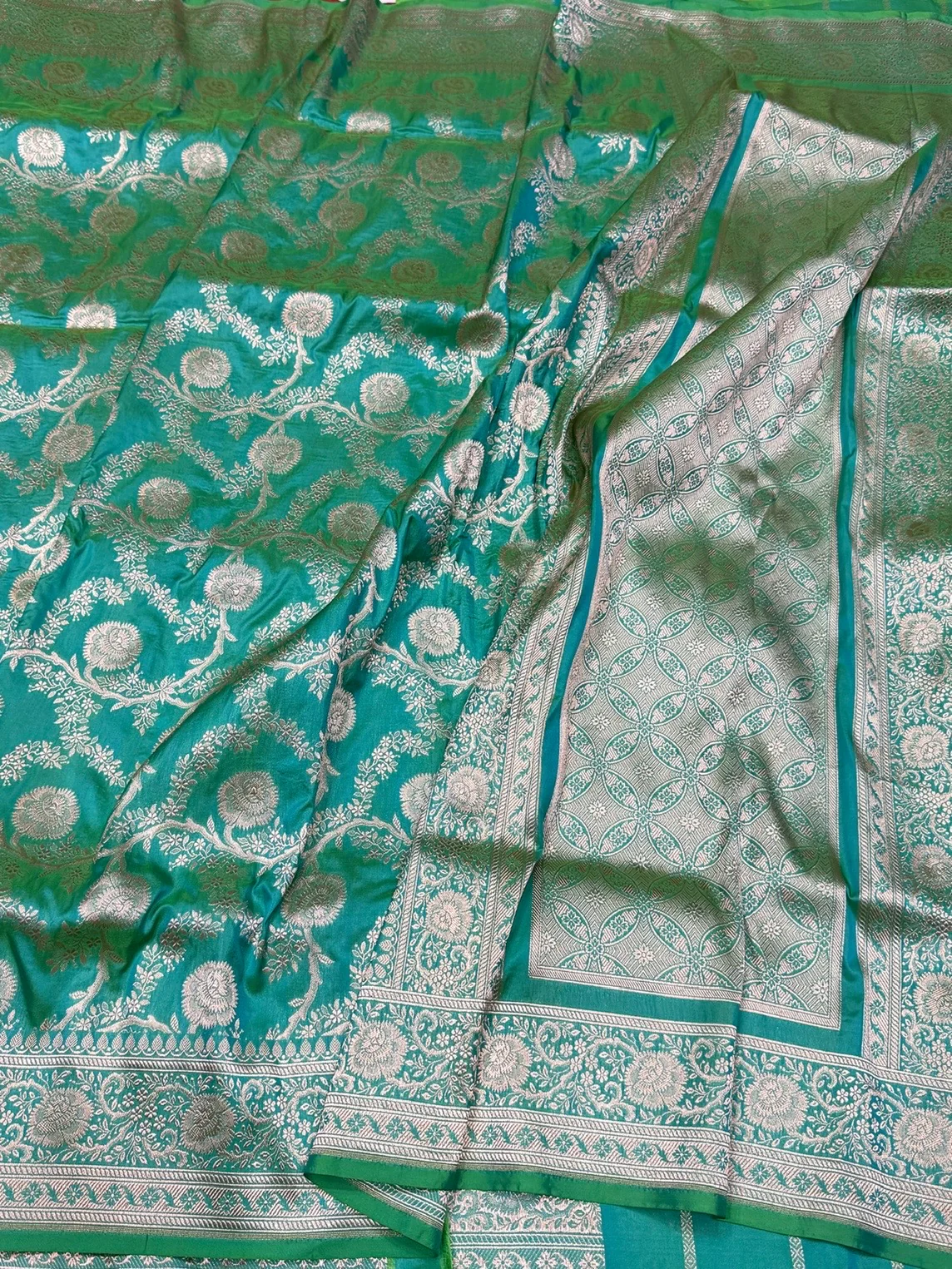 Banarasi Pure Katan Silk Saree | Pure Silk | Cutwork Technique | Banarasi Katan Silk Saree - Image 15