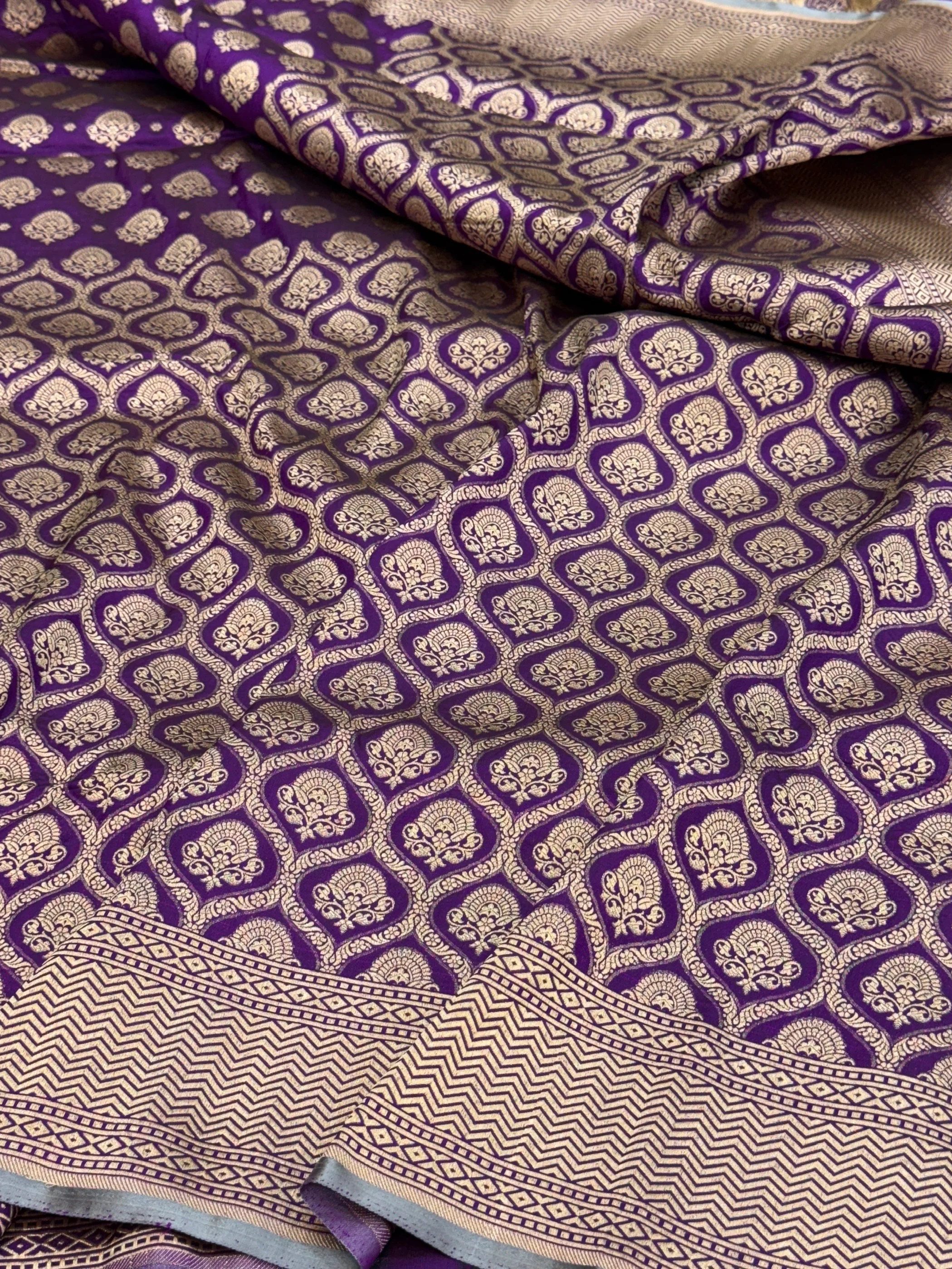 Banarasi Pure Katan Silk Saree | Pure Silk | Cutwork Technique | Banarasi Katan Silk Saree - Image 13