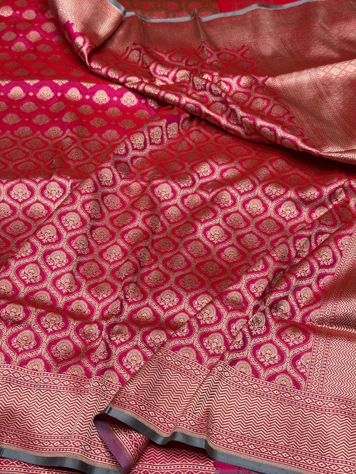 Banarasi Pure Katan Silk Saree | Pure Silk | Cutwork Technique | Banarasi Katan Silk Saree - Image 7
