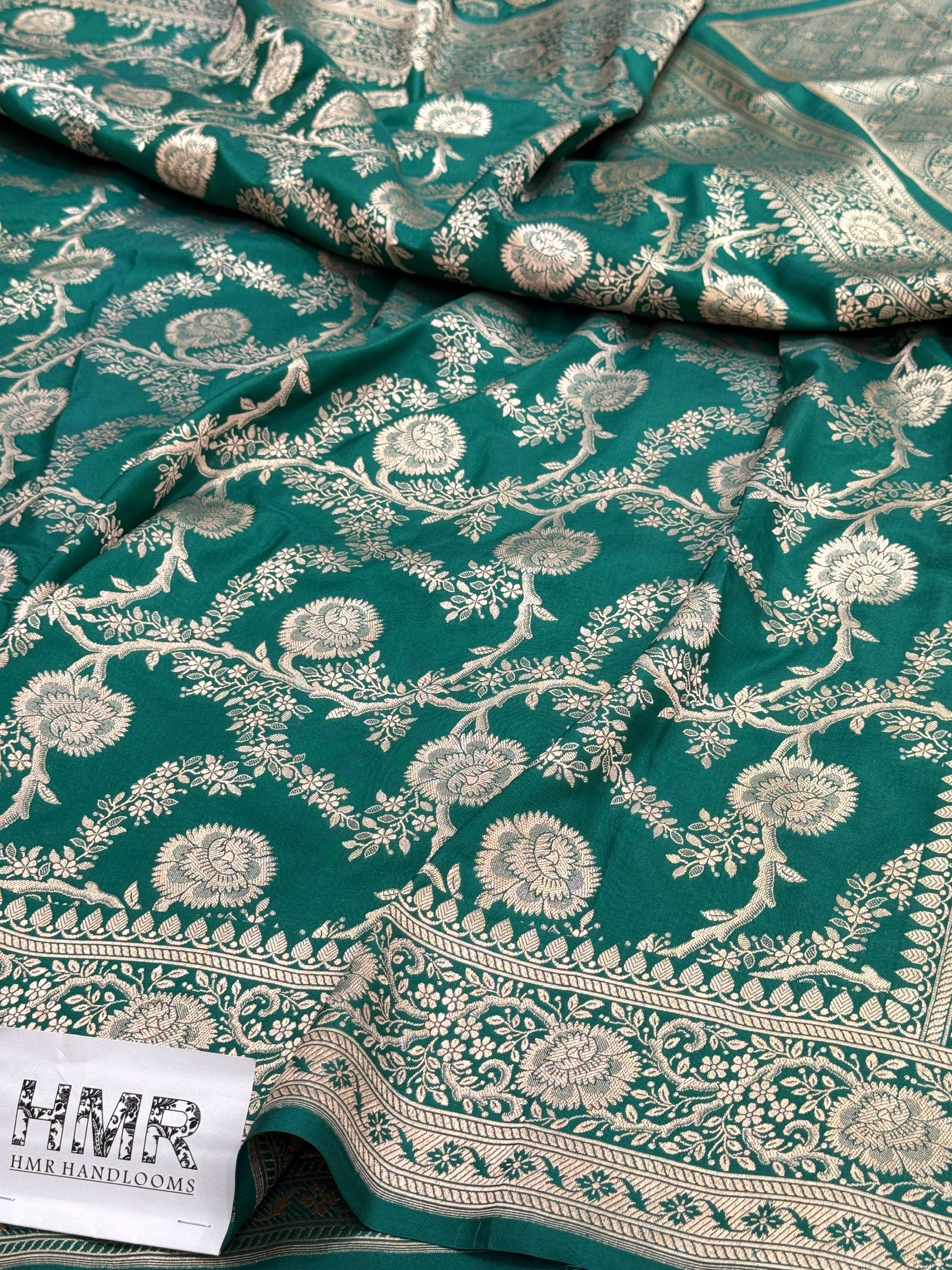 Banarasi Pure Katan Silk Saree | Pure Silk | Cutwork Technique | Banarasi Katan Silk Saree - Image 21