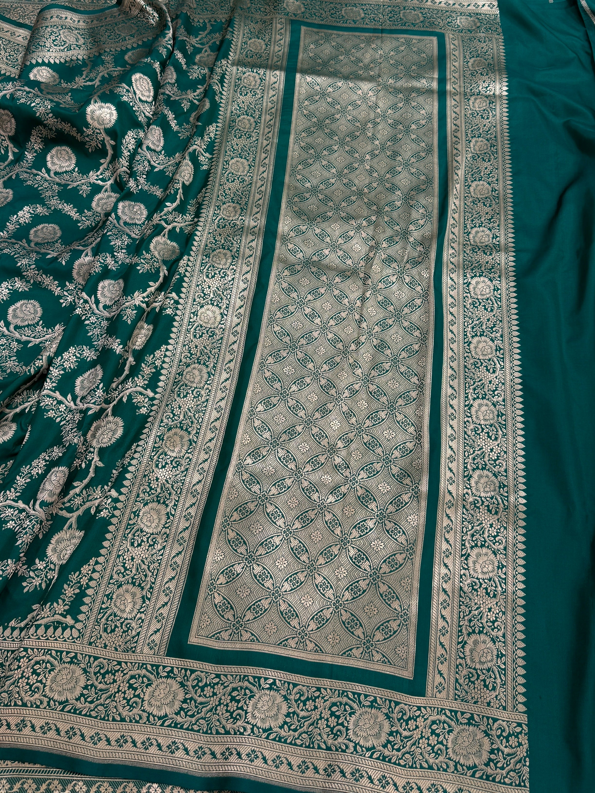 Banarasi Pure Katan Silk Saree | Pure Silk | Cutwork Technique | Banarasi Katan Silk Saree - Image 23
