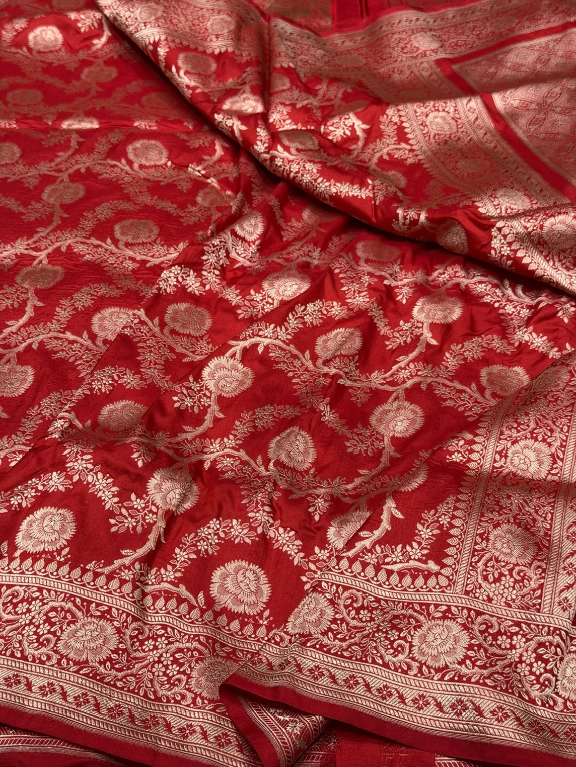 Banarasi Pure Katan Silk Saree | Pure Silk | Cutwork Technique | Banarasi Katan Silk Saree - Image 4