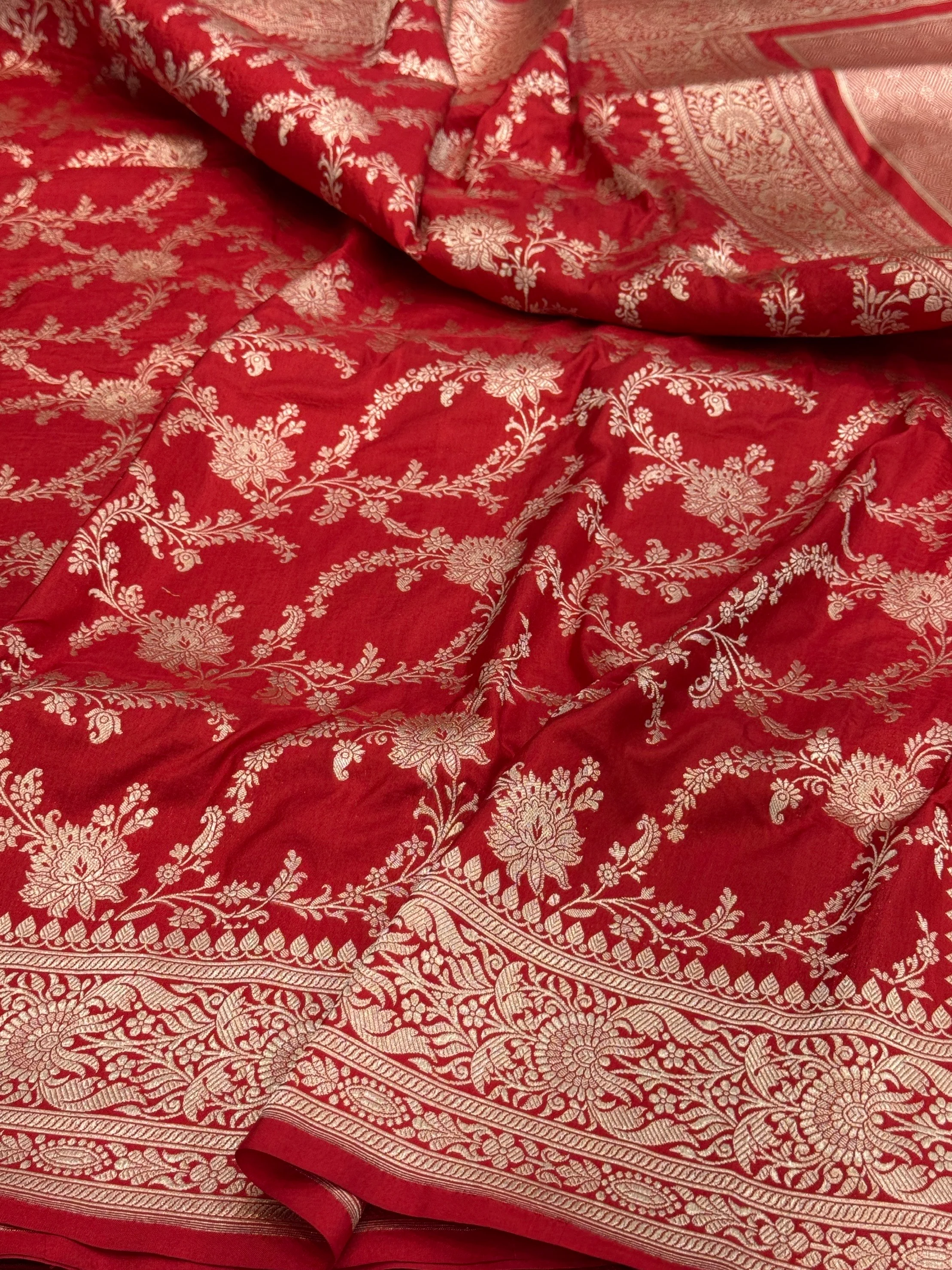 Banarasi Pure Katan Silk Saree | Pure Silk | Cutwork Technique | Banarasi Katan Silk Saree