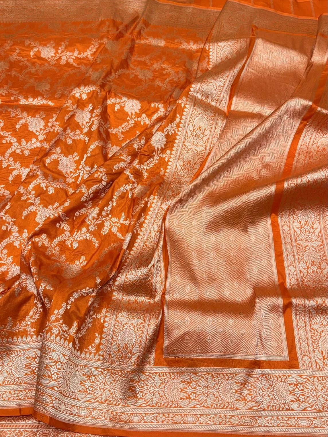 Banarasi Pure Katan Silk Saree | Pure Silk | Cutwork Technique | Banarasi Katan Silk Saree - Image 18