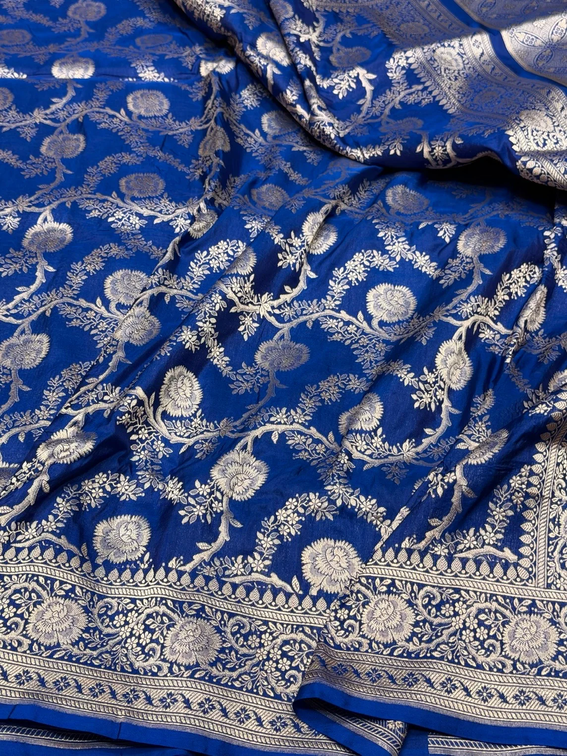 Banarasi Pure Katan Silk Saree | Pure Silk | Cutwork Technique | Banarasi Katan Silk Saree - Image 7