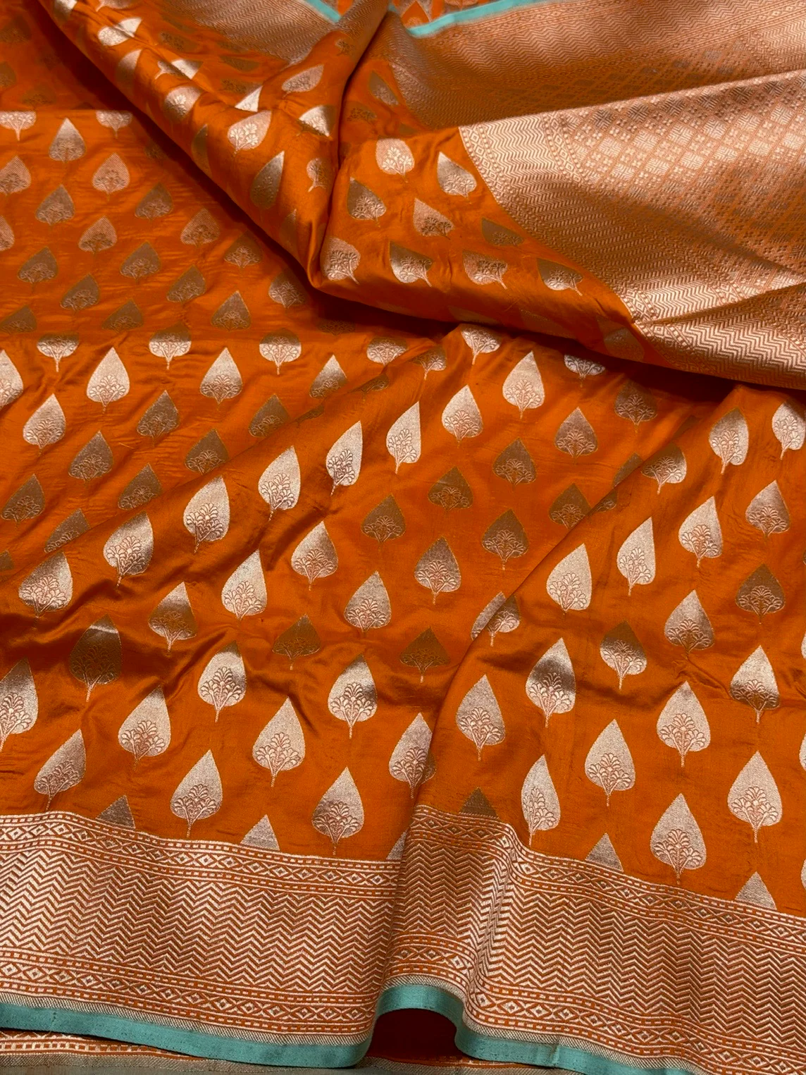 Banarasi Pure Katan Silk Saree | Pure Silk | Cutwork Technique | Banarasi Katan Silk Saree - Image 4