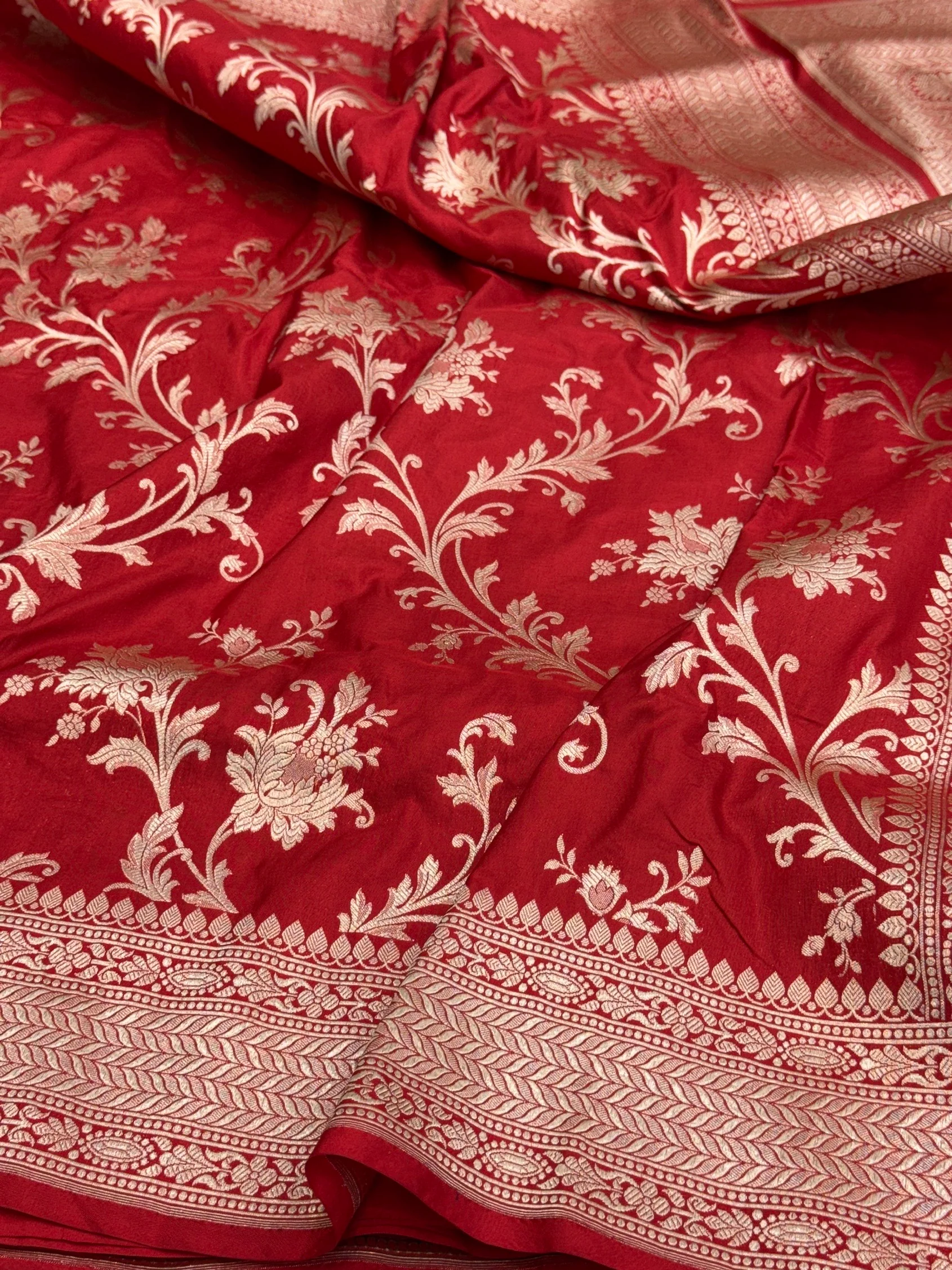Banarasi Pure Katan Silk Saree | Pure Silk | Cutwork Technique | Banarasi Katan Silk Saree - Image 7