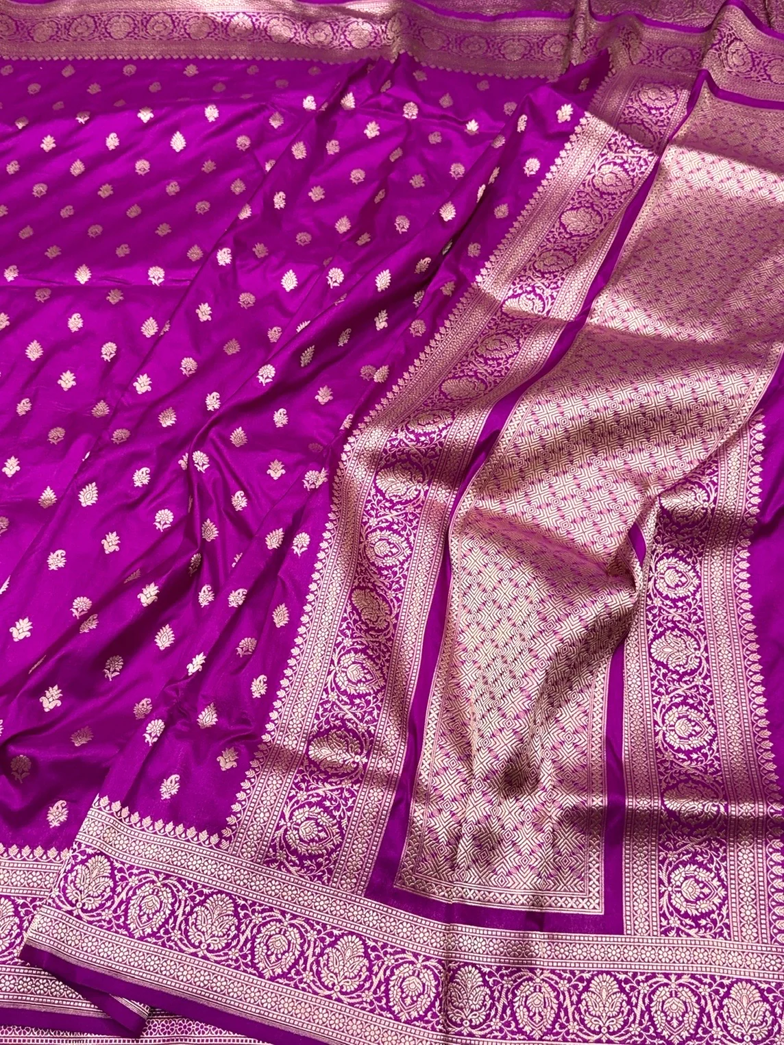 Banarasi Pure Katan Silk Saree | Pure Silk | Cutwork Technique | Banarasi Katan Silk Saree - Image 3