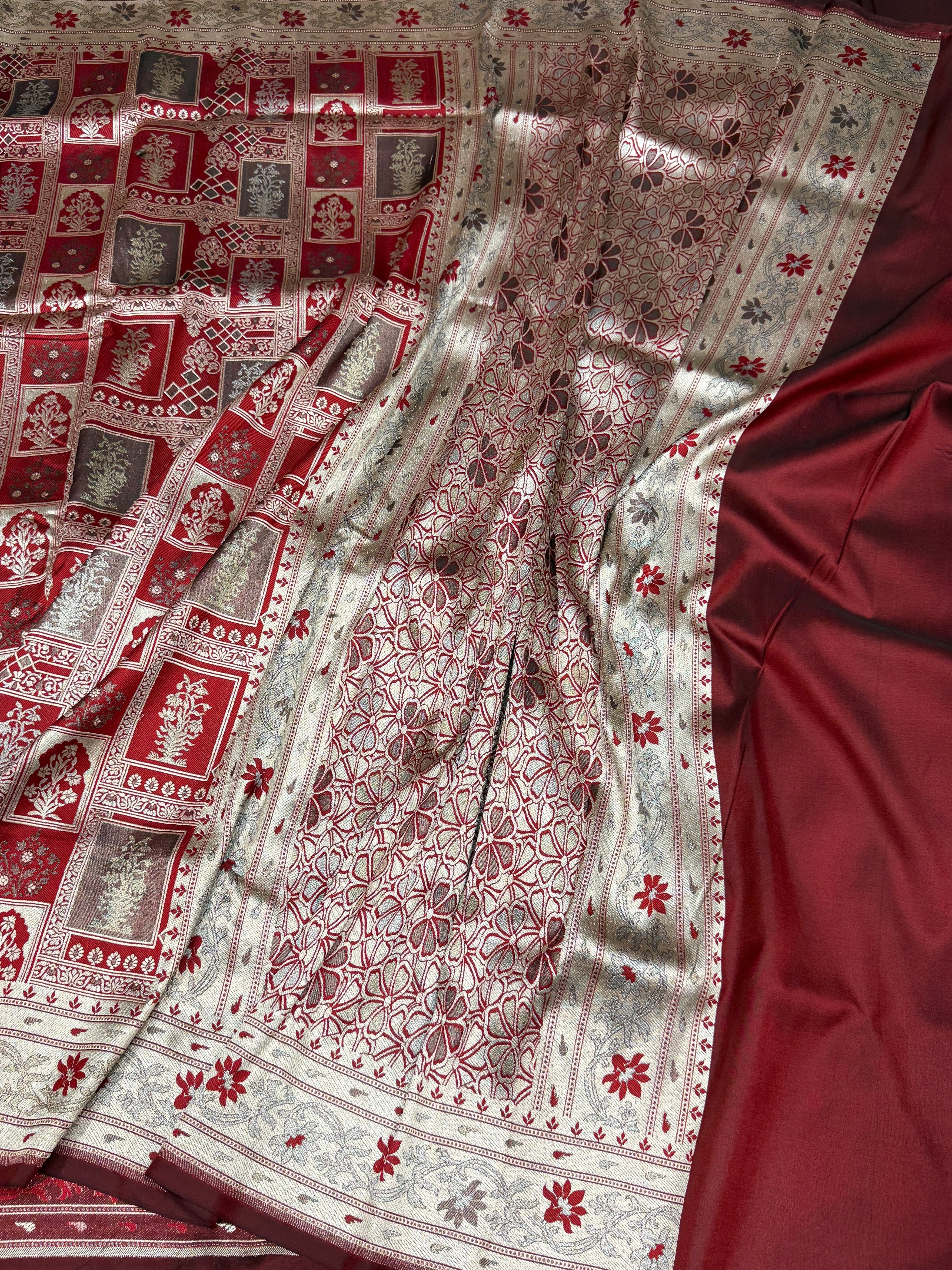Multicolour Banarasi Pure Katan Silk Saree - Image 3
