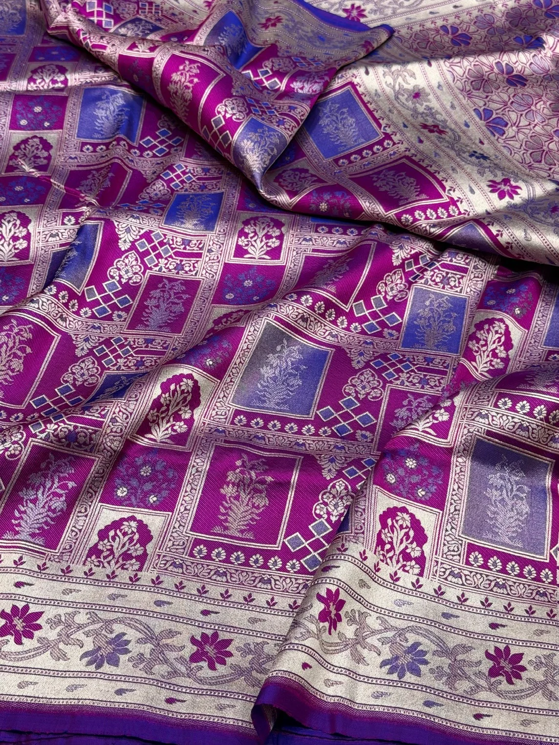 Multicolour Banarasi Pure Katan Silk Saree - Image 6