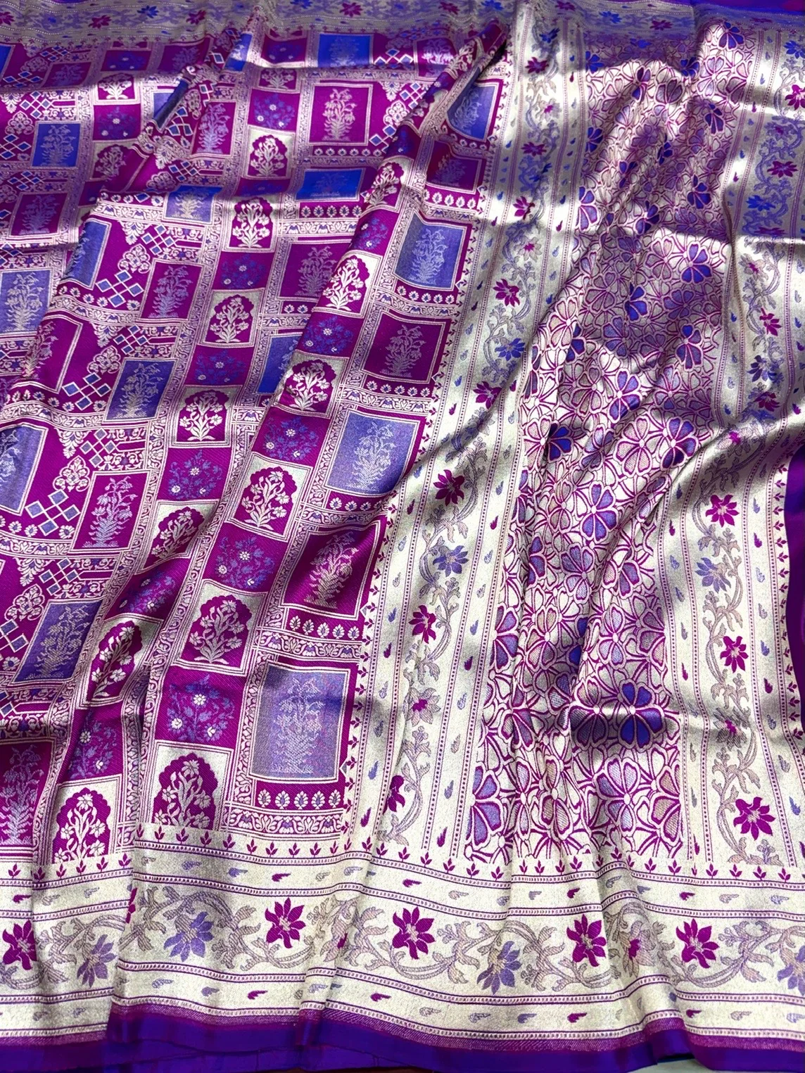 Multicolour Banarasi Pure Katan Silk Saree - Image 8