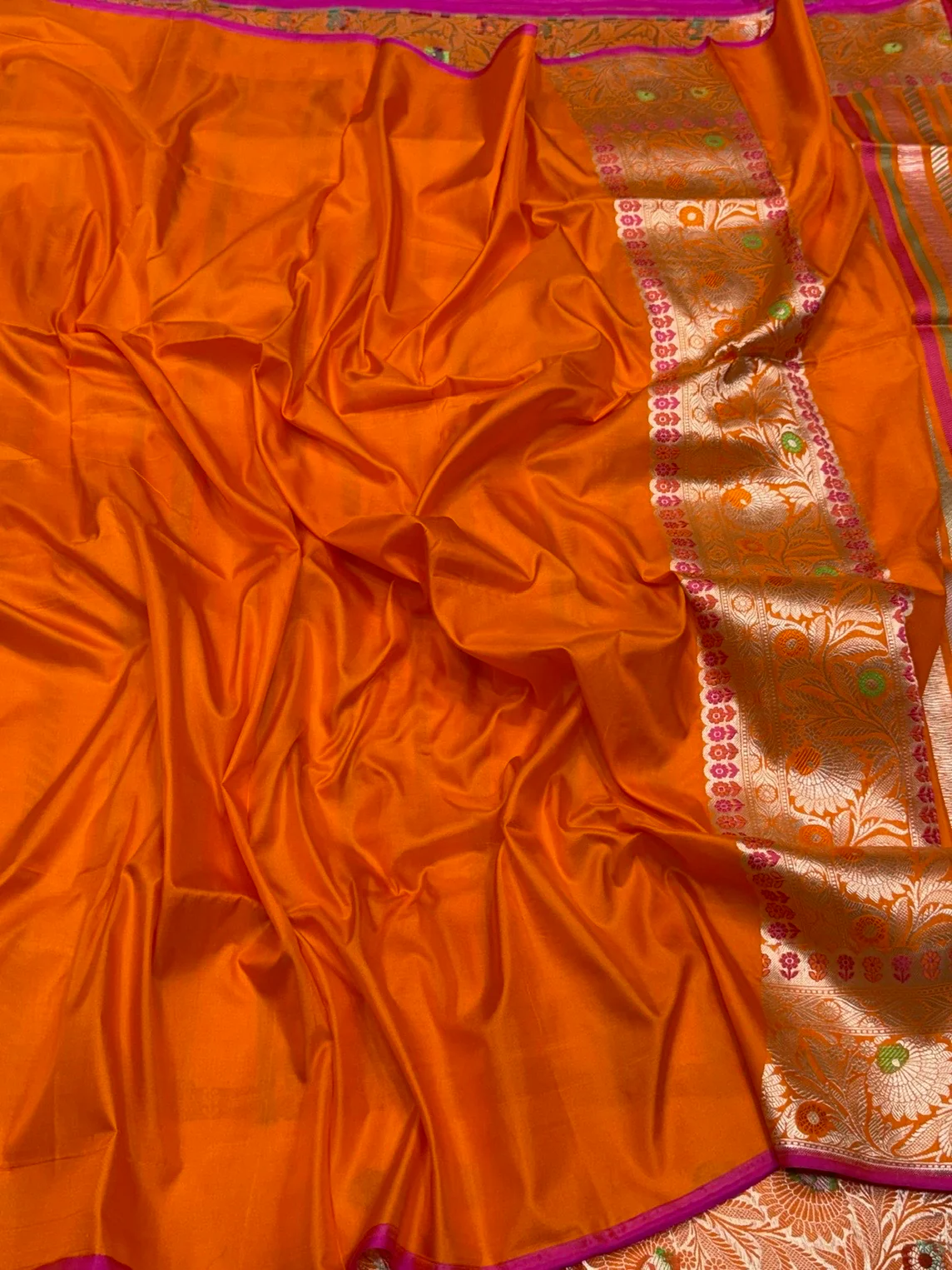 Multicolour Banarasi Pure Silk Saree - Image 13