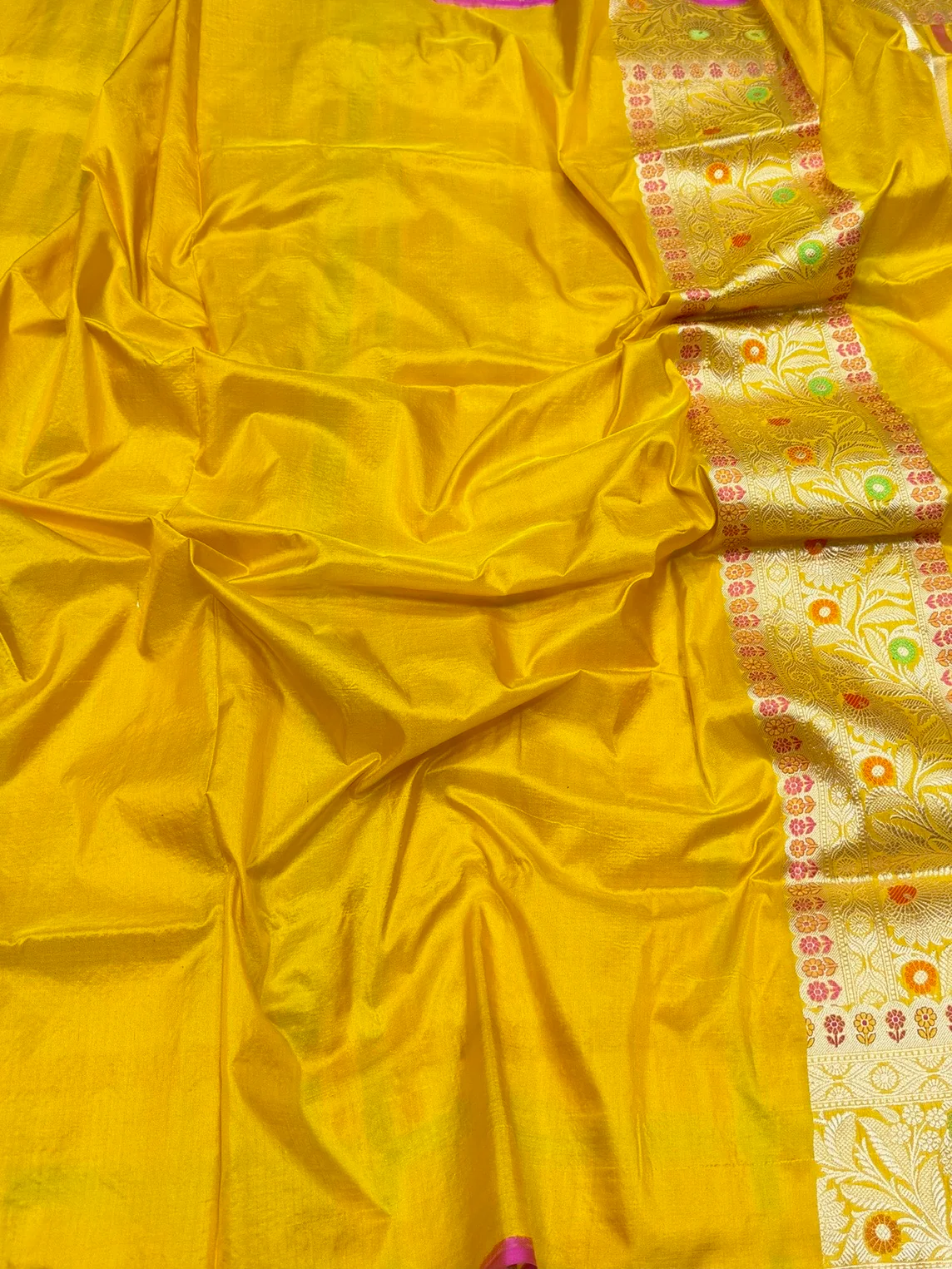 Multicolour Banarasi Pure Silk Saree - Image 6