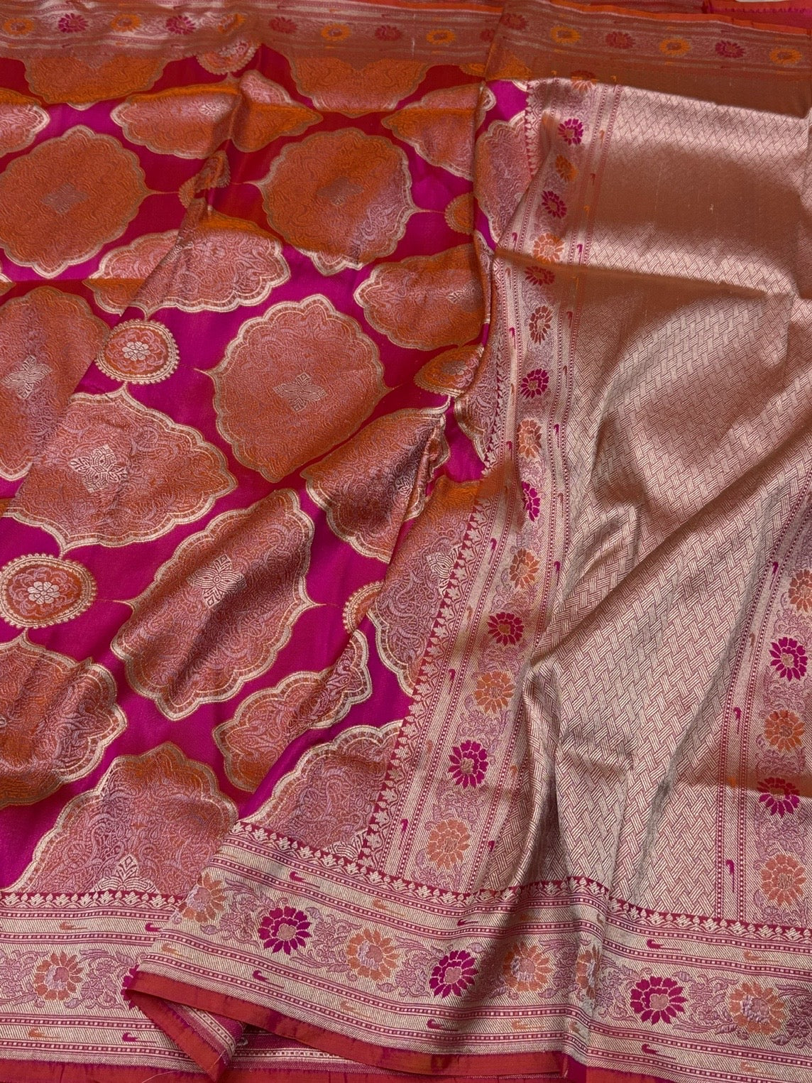 Banarasi Pure Multicolour Silk Saree - Image 3