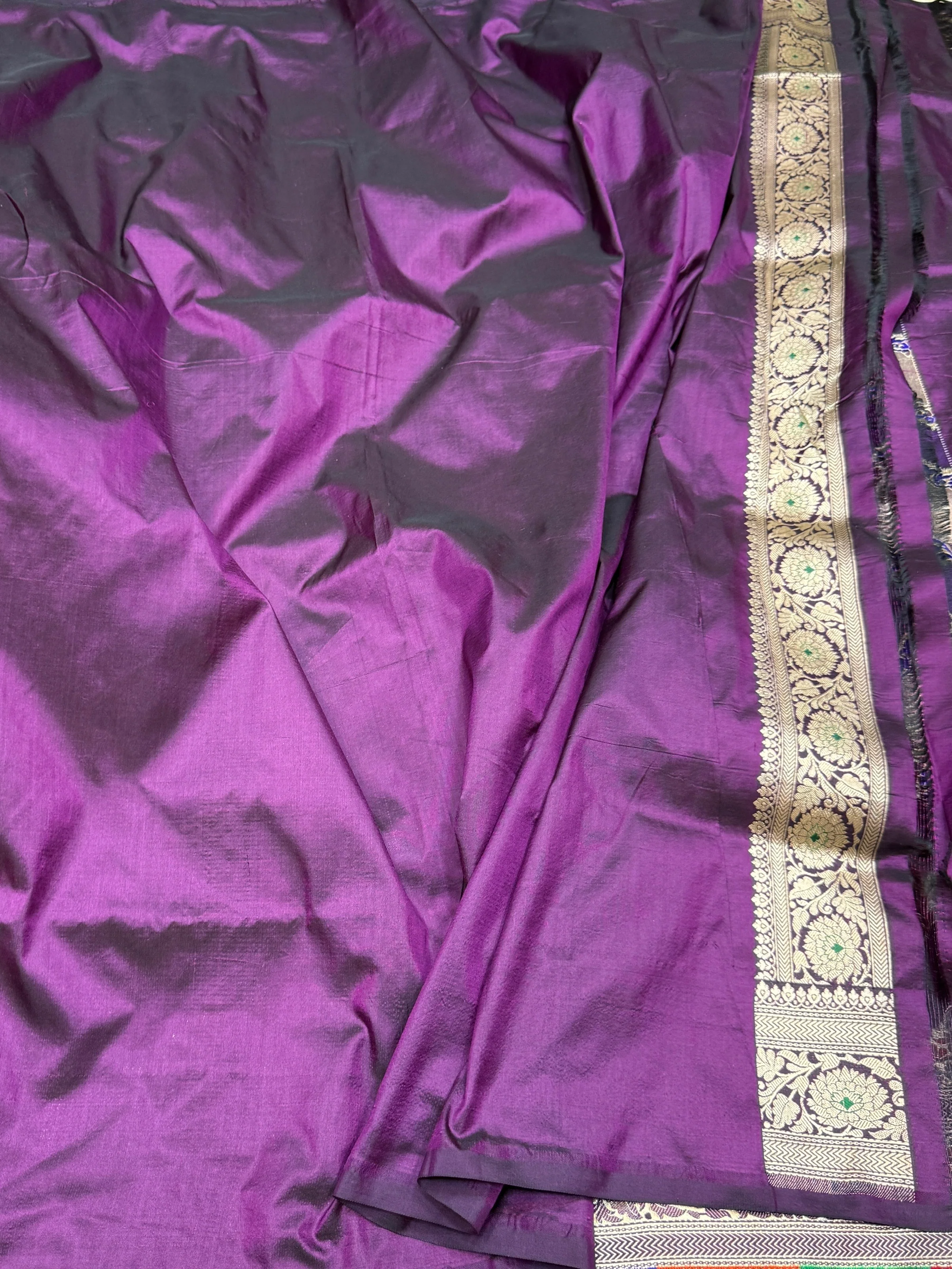 Multicolour Banarasi Pure Silk Saree - Image 2