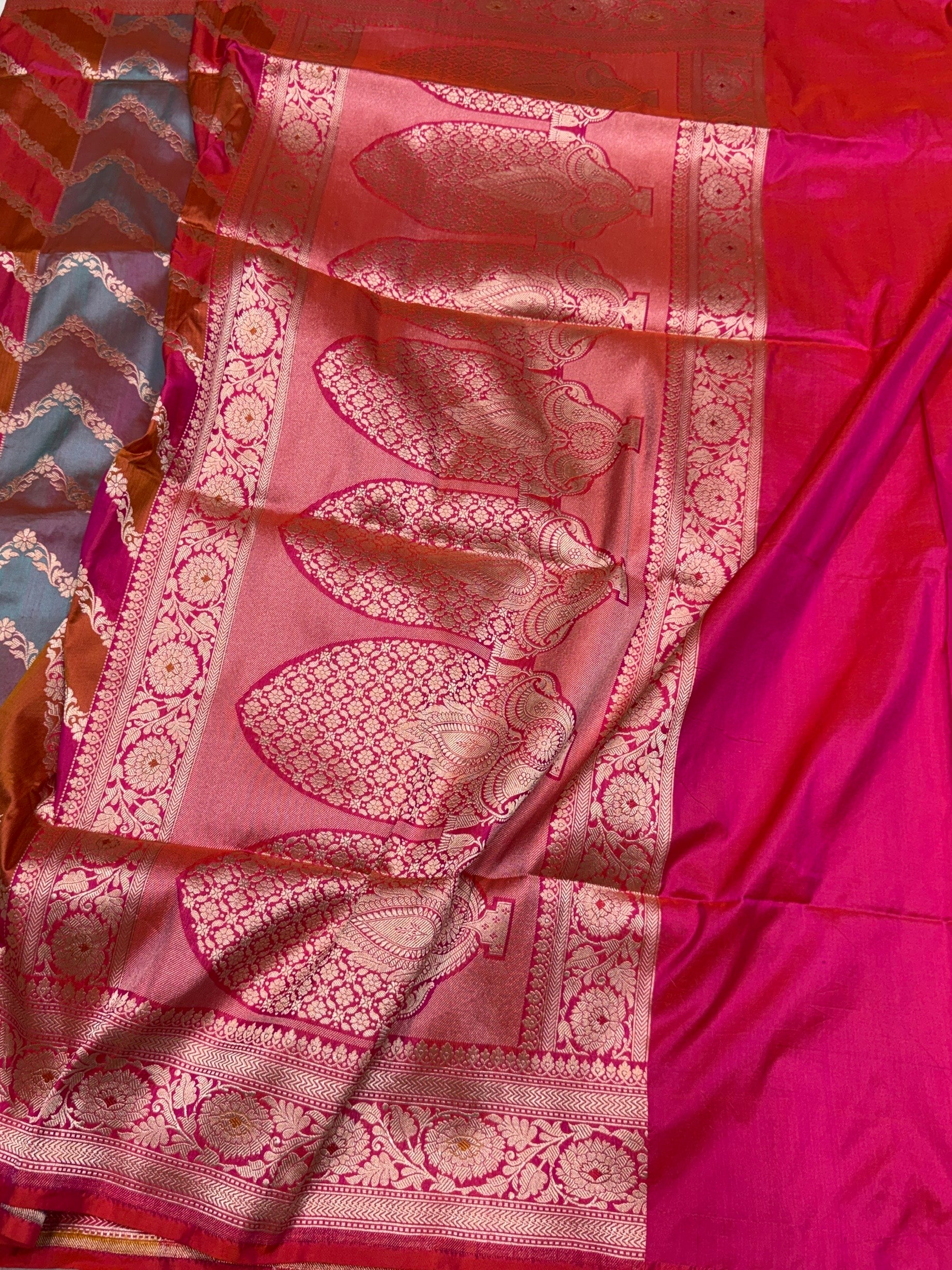 Multicolour Banarasi Pure Silk Saree - Image 6
