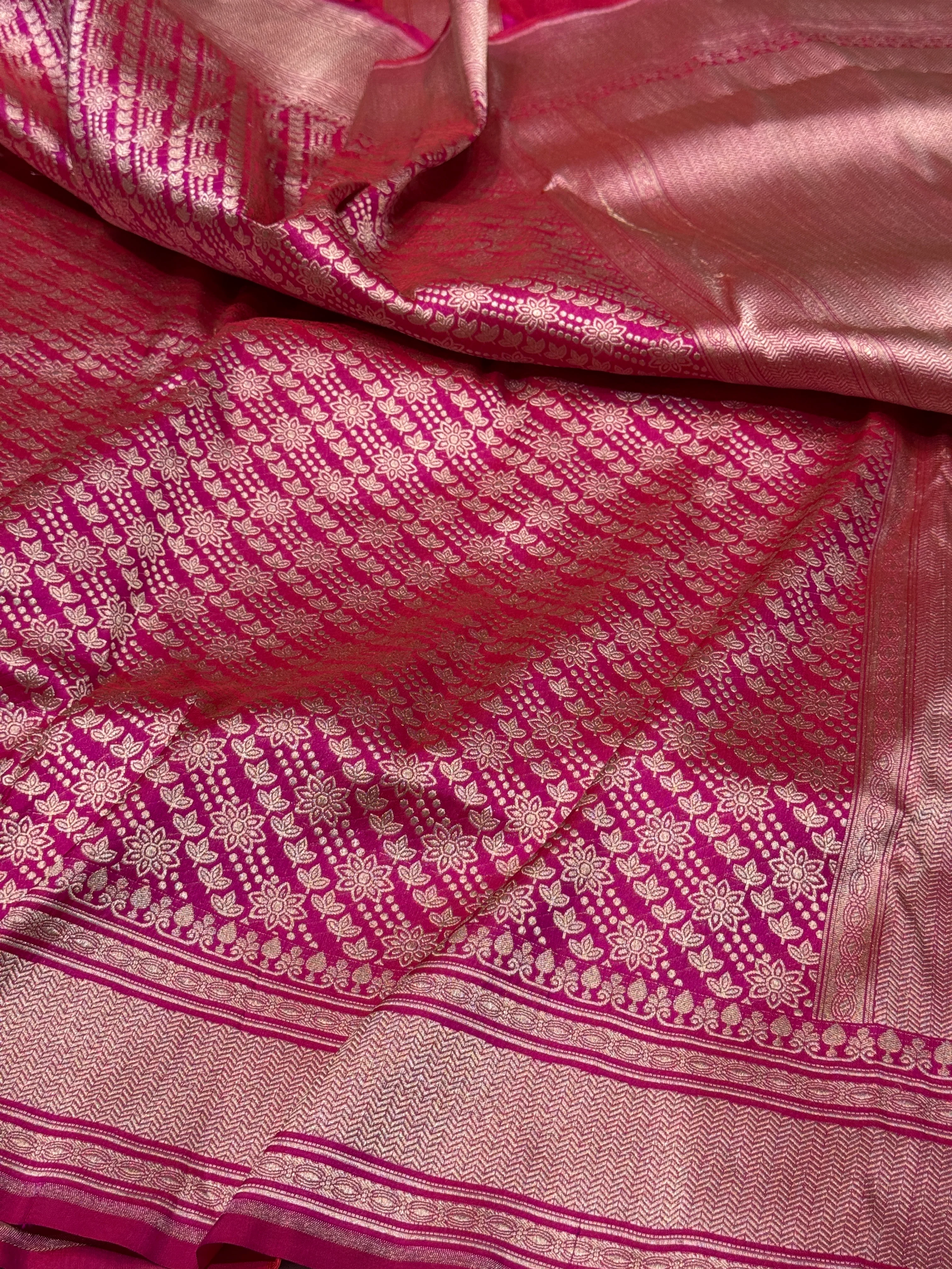 Banarasi Pure Silk Brocade Saree – Luxurious Katan Silk with Intricate Brocade Weave - Image 3
