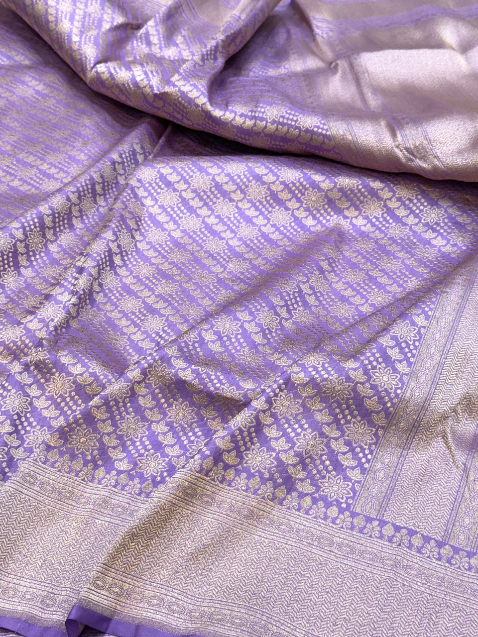 Banarasi Pure Silk Brocade Saree – Luxurious Katan Silk with Intricate Brocade Weave - Image 5