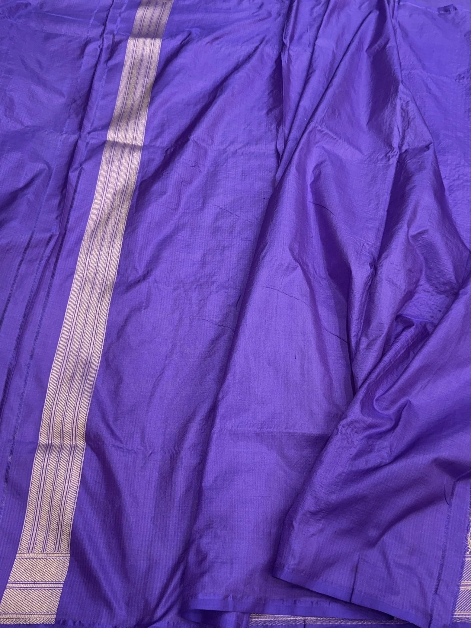 Purple Banarasi Pure Silk Brocade Saree – Luxurious Katan Silk with Intricate Brocade Weave - Image 10