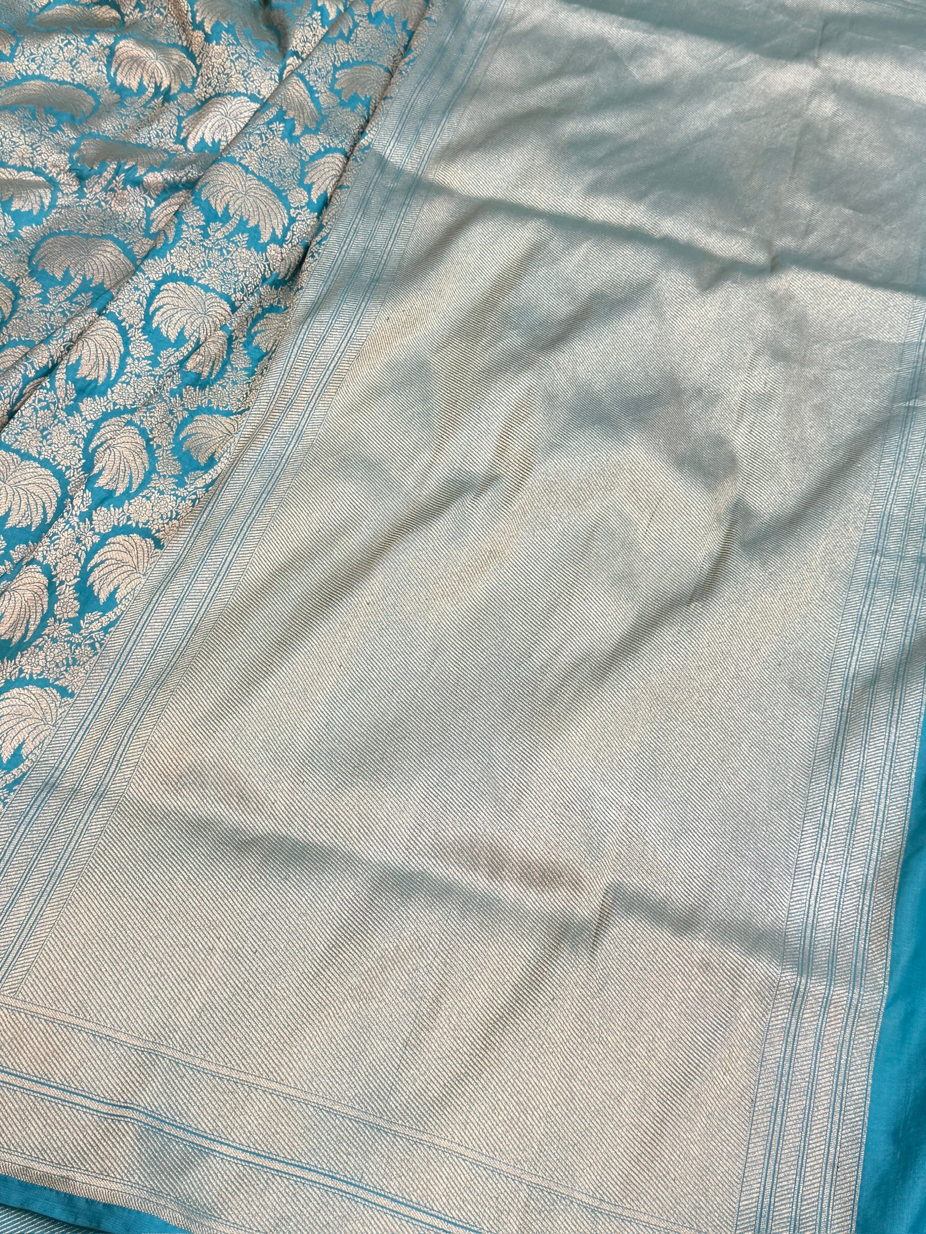 Purple Banarasi Pure Silk Brocade Saree – Luxurious Katan Silk with Intricate Brocade Weave - Image 14