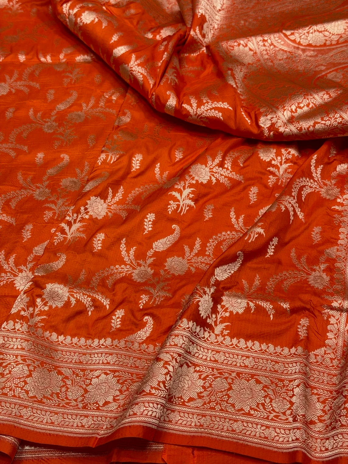Banarasi Pure Katan Silk Saree | Pure Silk | Cutwork Technique | Banarasi Katan Silk Saree - Image 7