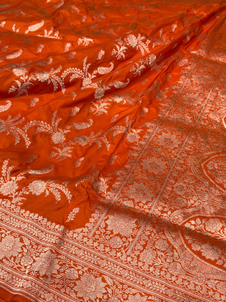 Banarasi Pure Katan Silk Saree | Pure Silk | Cutwork Technique | Banarasi Katan Silk Saree - Image 9