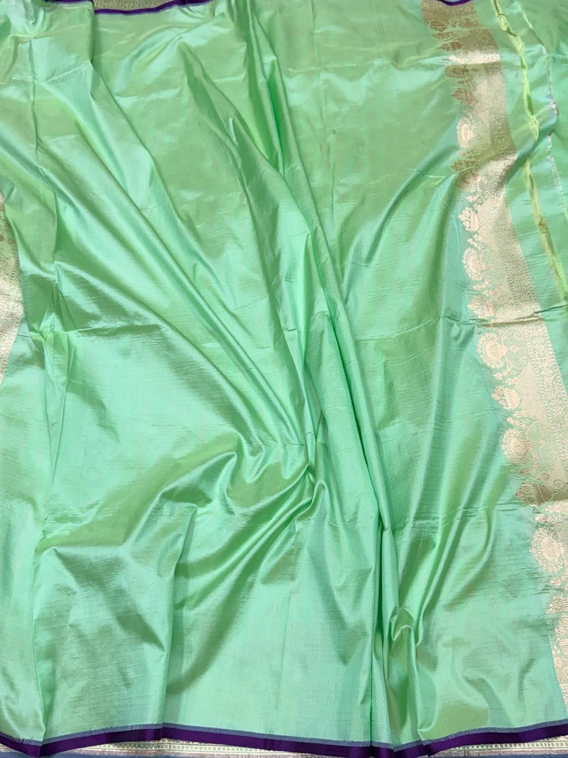 Banarasi Silk Saree in Cutwork Weave – Katan Silk Elegance - Image 16