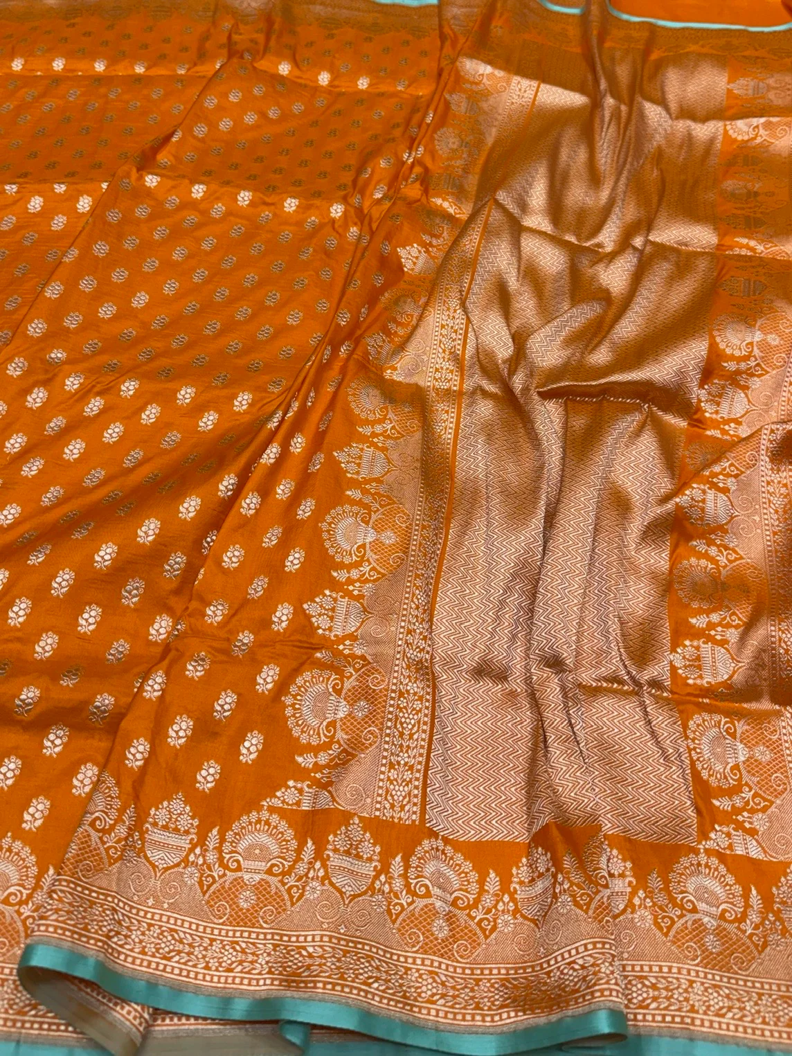 Banarasi Silk Saree in Cutwork Weave – Katan Silk Elegance - Image 3