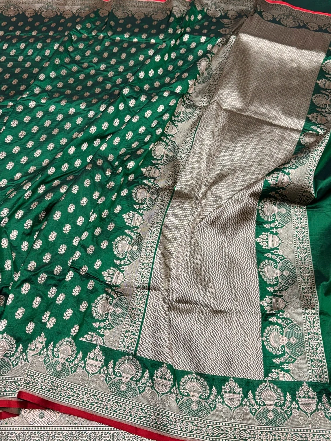 Banarasi Silk Saree in Cutwork Weave – Katan Silk Elegance - Image 6