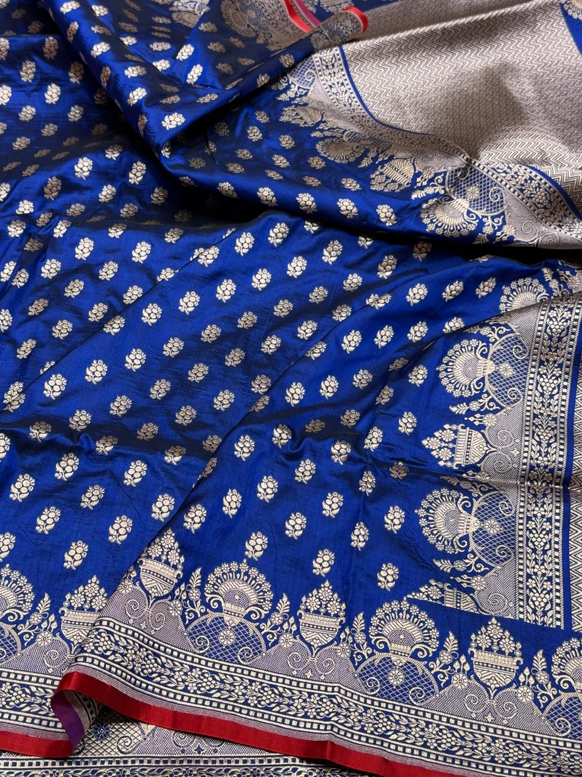 Banarasi Silk Saree in Cutwork Weave – Katan Silk Elegance - Image 7