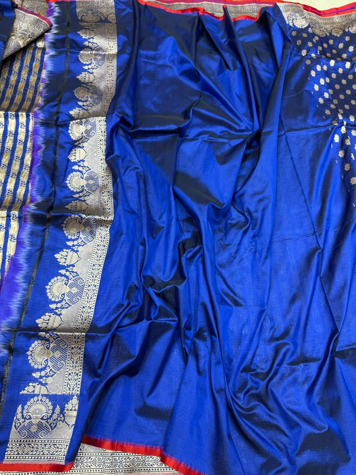 Banarasi Silk Saree in Cutwork Weave – Katan Silk Elegance - Image 8