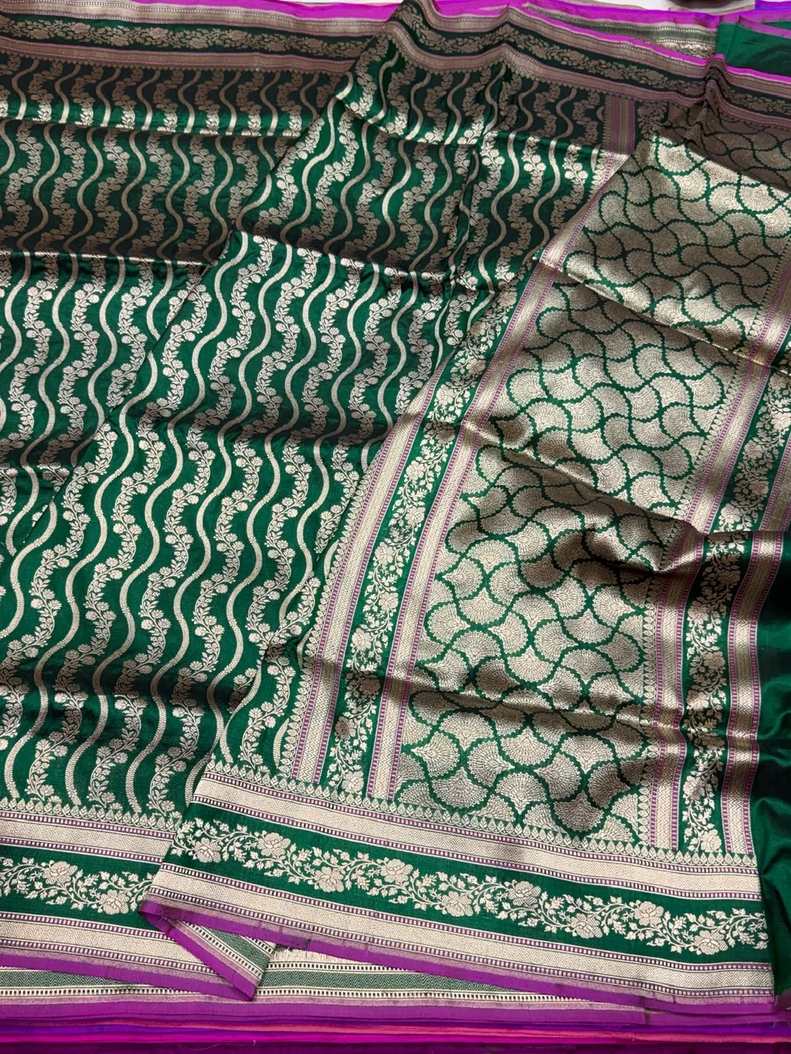 Banarasi Pure Katan Silk Saree | Pure Silk | Cutwork Technique | Banarasi Katan Silk Saree - Image 15
