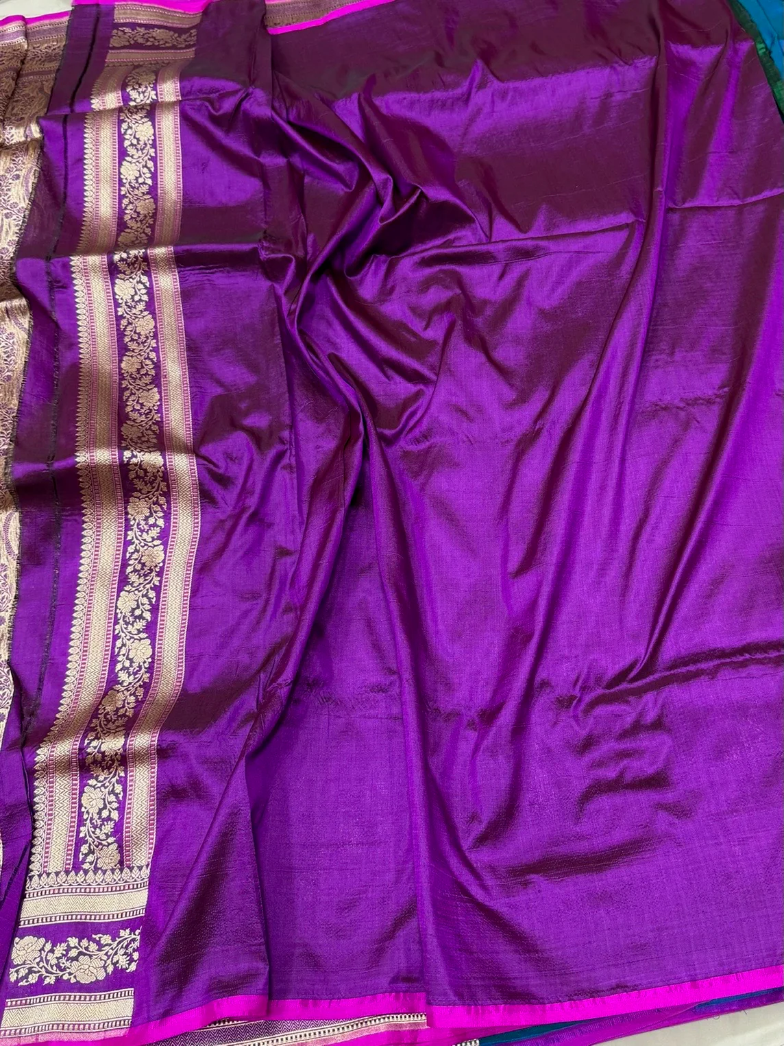 Banarasi Pure Katan Silk Saree | Pure Silk | Cutwork Technique | Banarasi Katan Silk Saree - Image 8