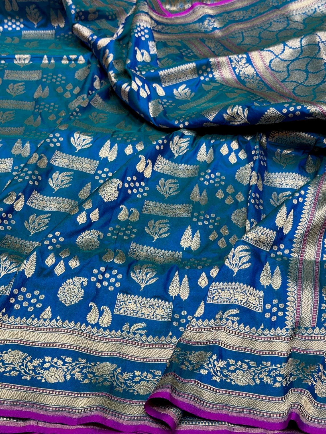 Banarasi Pure Katan Silk Saree | Pure Silk | Cutwork Technique | Banarasi Katan Silk Saree - Image 7