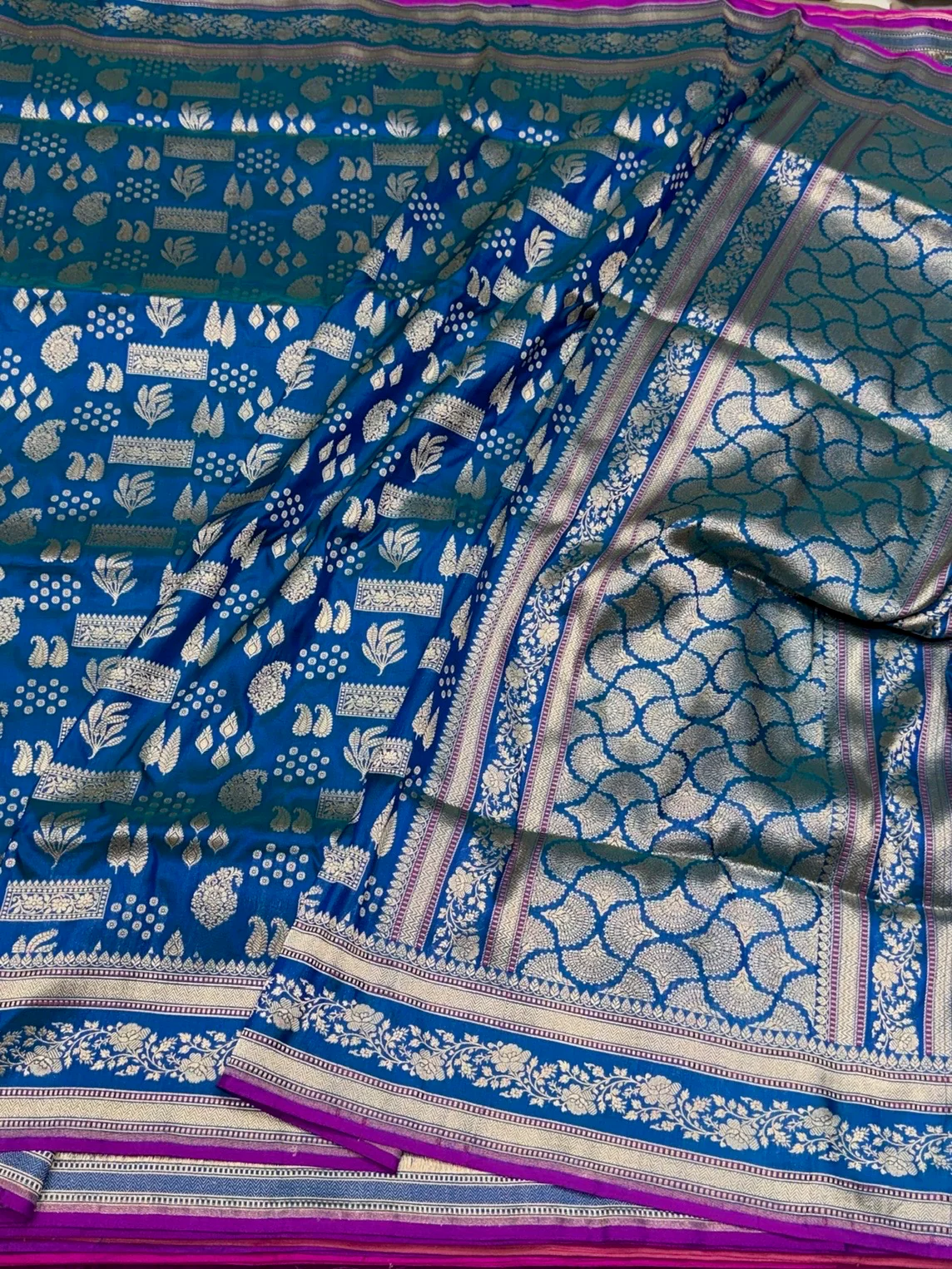 Banarasi Pure Katan Silk Saree | Pure Silk | Cutwork Technique | Banarasi Katan Silk Saree - Image 9